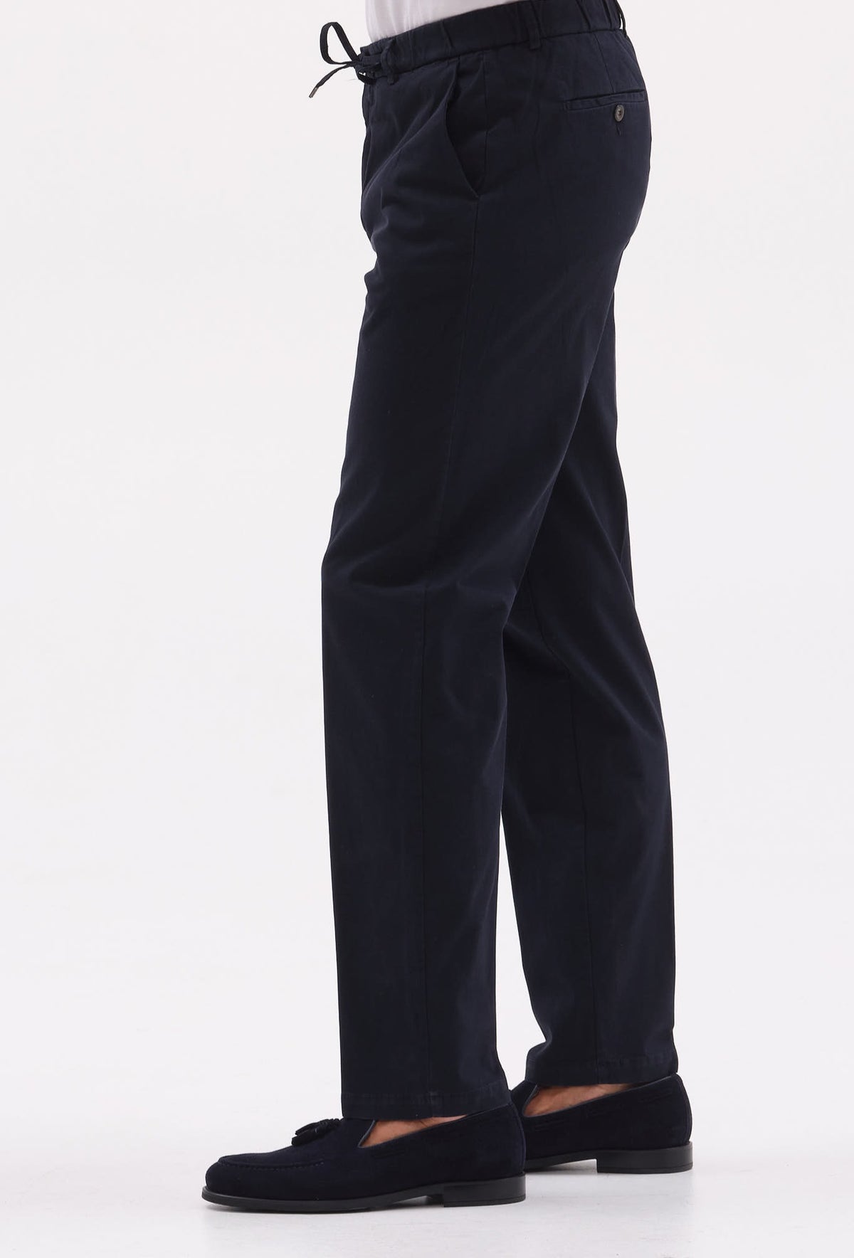 ΑΝΔΡΙΚΟ ΜΠΛΕ CHINOS ΠΑΝΤΕΛΟΝΙ PORTOBELLO'S REGULAR FIT ΜΕ ΚΟΡΔΟΝΙ ΚΑΙ ΛΑΣΤΙΧΟ
