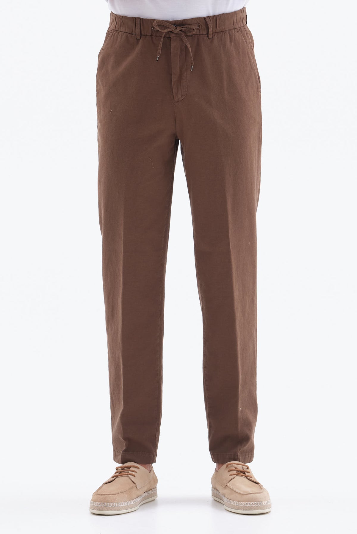 ΑΝΔΡΙΚΟ ΚΑΦΕ CHINOS ΠΑΝΤΕΛΟΝΙ PORTOBELLO'S REGULAR FIT ΜΕ ΚΟΡΔΟΝΙ ΚΑΙ ΛΑΣΤΙΧΟ
