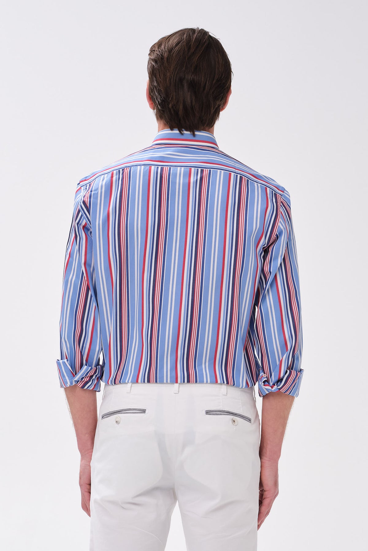ΑΝΔΡΙΚΟ ΜΠΛΕ ΚΟΚΚΙΝΟ ΡΙΓΕ ΠΟΥΚΑΜΙΣΟ PORTOBELLO'S ΜΕ BUTTON DOWN ΓΙΑΚΑ REGULAR FIT