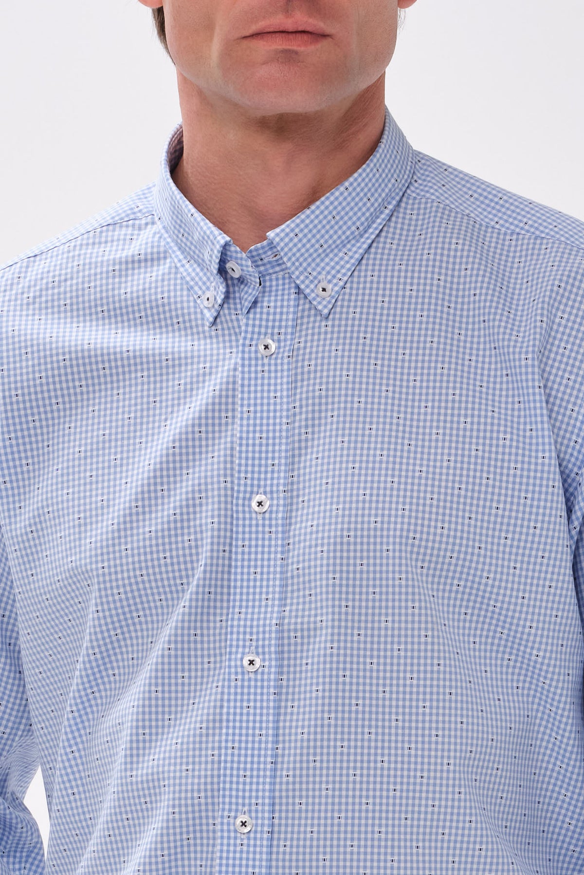 ΑΝΔΡΙΚΟ ΣΙΕΛ ΠΤΙ ΚΑΡΟ ΠΟΥΚΑΜΙΣΟ PORTOBELLO'S ΜΕ BUTTON DOWN ΓΙΑΚΑ REGULAR FIT