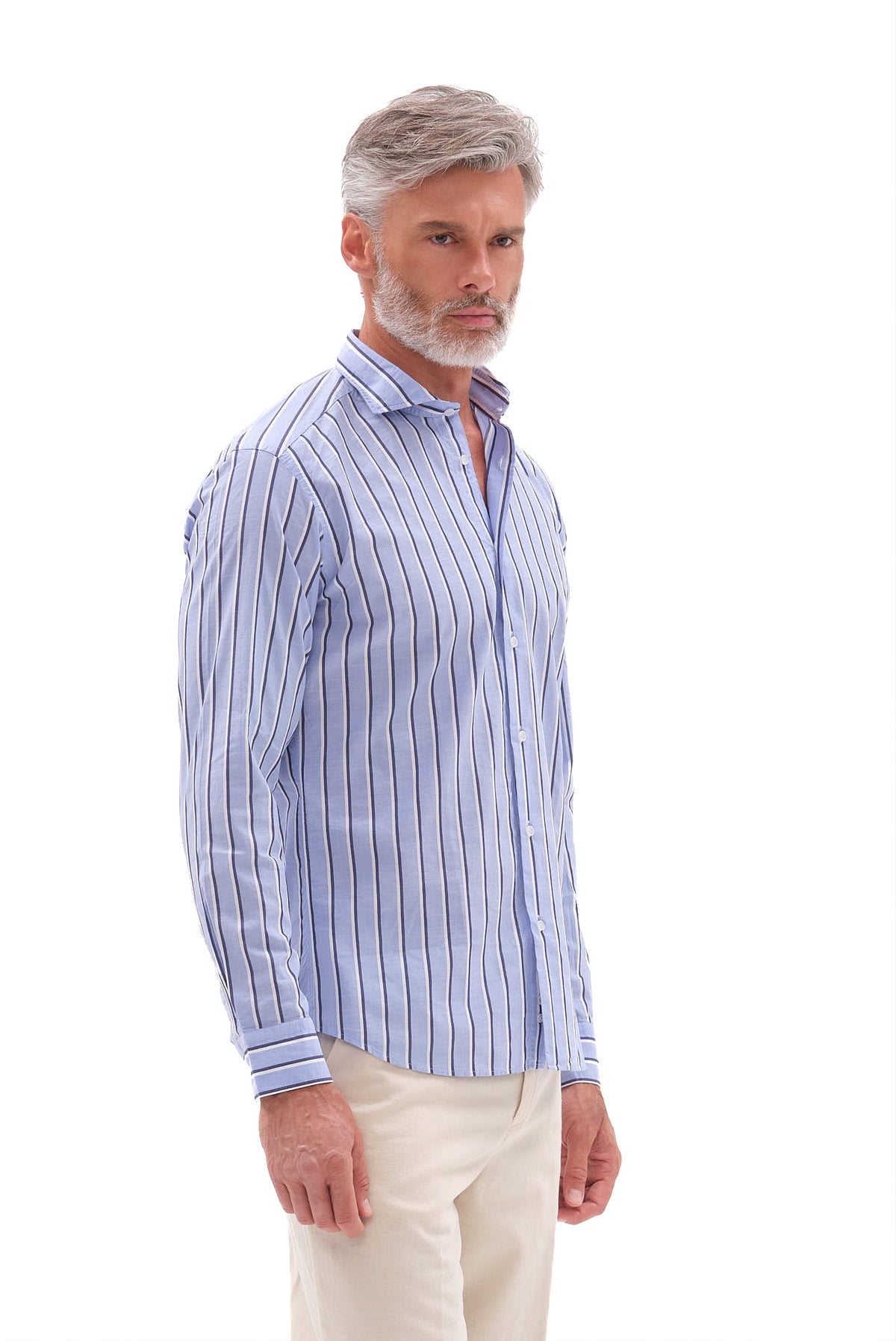 ΑΝΔΡΙΚΟ ΡΙΓΕ ΣΙΕΛ ΠΟΥΚΑΜΙΣΟ PORTOBELLO'S ΜΕ REX ΓΙΑΚΑ SLIM FIT