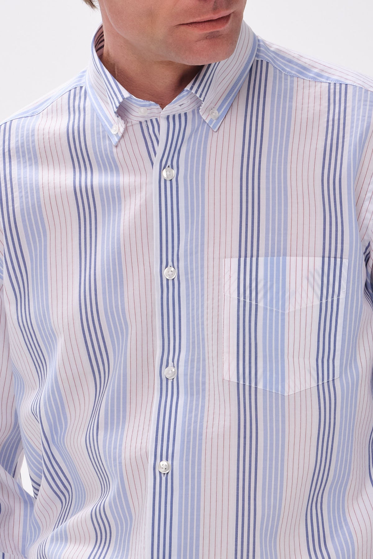 ΑΝΔΡΙΚΟ ΜΠΛΕ ΚΟΚΚΙΝΟ ΡΙΓΕ ΠΟΥΚΑΜΙΣΟ PORTOBELLO'S ME BUTTON DOWN ΓΙΑΚΑ REGULAR FIT