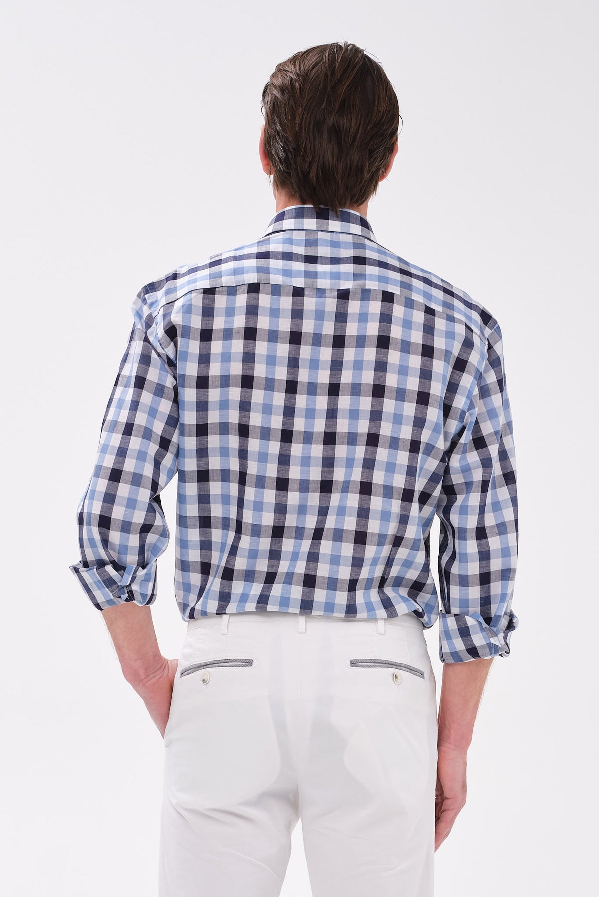 ΑΝΔΡΙΚΟ ΠΟΥΚΑΜΙΣΟ ΜΕ BUTTON DOWN ΓΙΑΚΑ PORTOBELLO'S ΣΙΕΛ ΚΑΡΟ REGULAR FIT