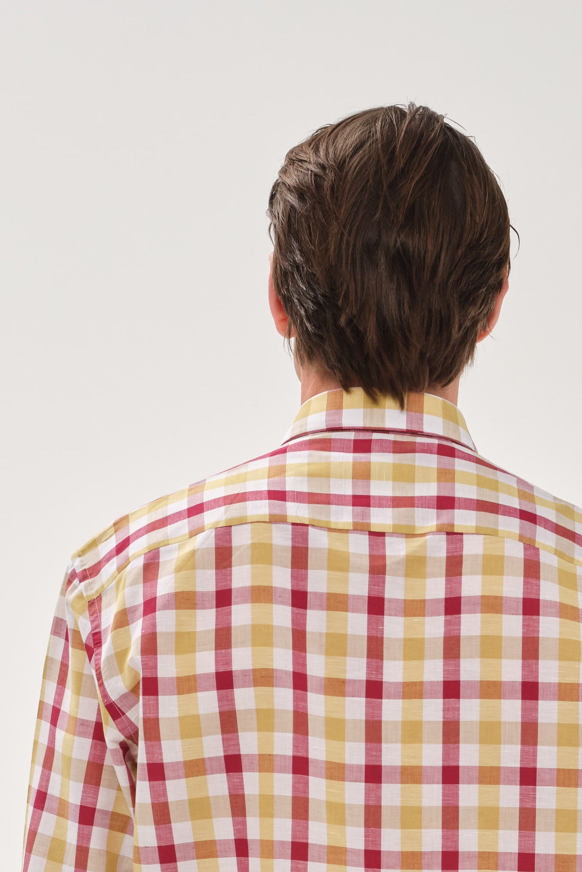 ΑΝΔΡΙΚΟ ΠΟΥΚΑΜΙΣΟ ΜΕ BUTTON DOWN ΓΙΑΚΑ PORTOBELLO'S ΚΙΤΡΙΝΟ ΚΑΡΟ REGULAR FIT