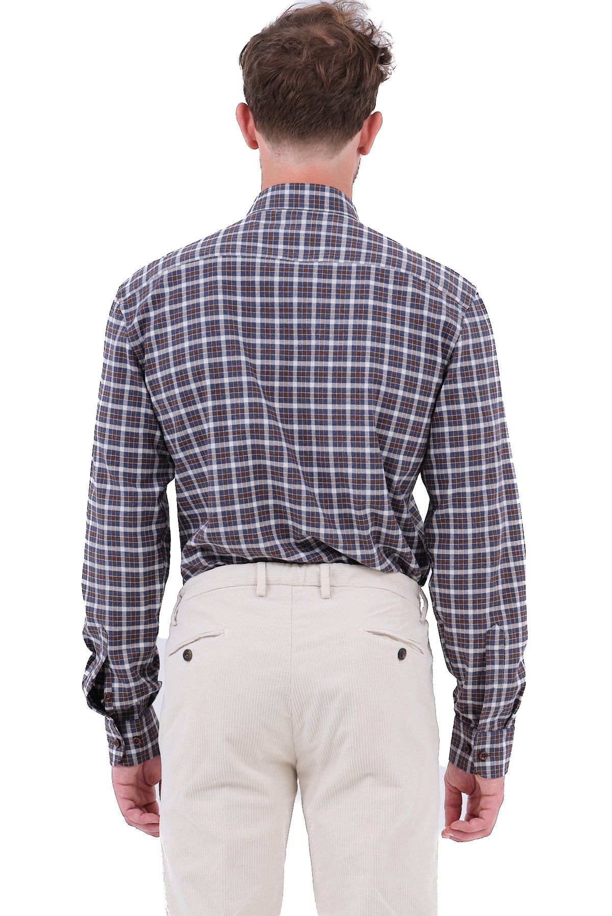 ΑΝΔΡΙΚΟ ΚΑΡΟ ΜΠΛΕ ΚΑΦΕ ΠΟΥΚΑΜΙΣΟ PORTOBELLO'S ΜΕ BUTTON DOWN ΓΙΑΚΑ REGULAR FIT