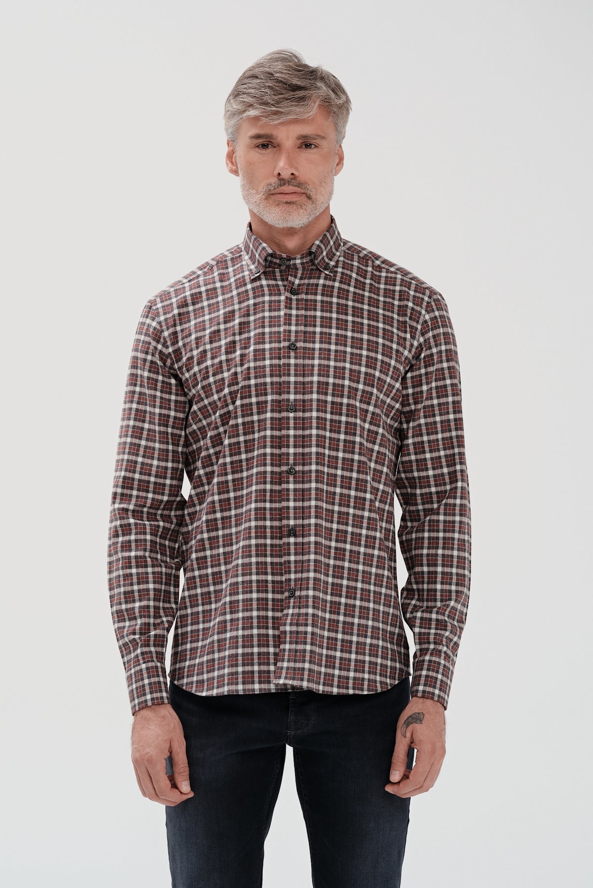 ΑΝΔΡΙΚΟ ΚΑΡΟ ΜΠΟΡΝΤΟ ΠΟΥΚΑΜΙΣΟ PORTOBELLO'S ΜΕ BUTTON DOWN ΓΙΑΚΑ REGULAR FIT