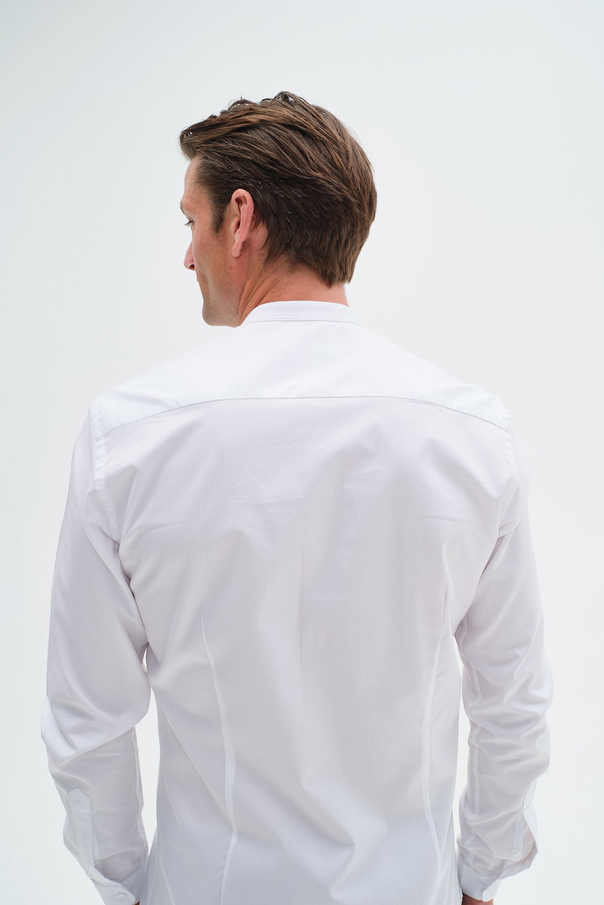 ΑΝΔΡΙΚΟ ΛΕΥΚΟ ΠΟΥΚΑΜΙΣΟ PORTOBELLO'S ΜΕ MAO ΓΙΑΚΑ SLIM FIT