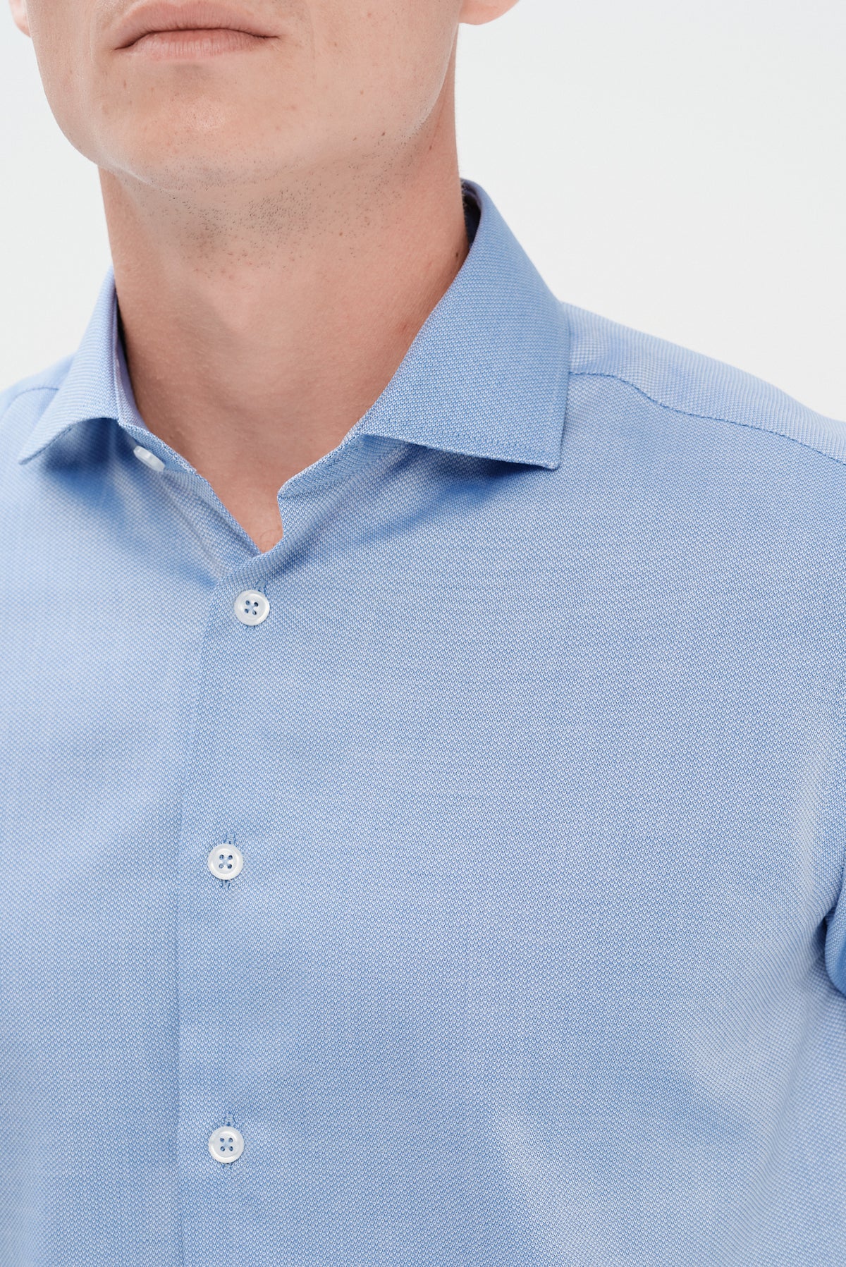 ΑΝΔΡΙΚΟ ΣΙΕΛ ΜΟΝΟΧΡΩΜΟ ΠΟΥΚΑΜΙΣΟ ΜΕ REX ΓΙΑΚΑ SLIM FIT PORTOBELLO'S
