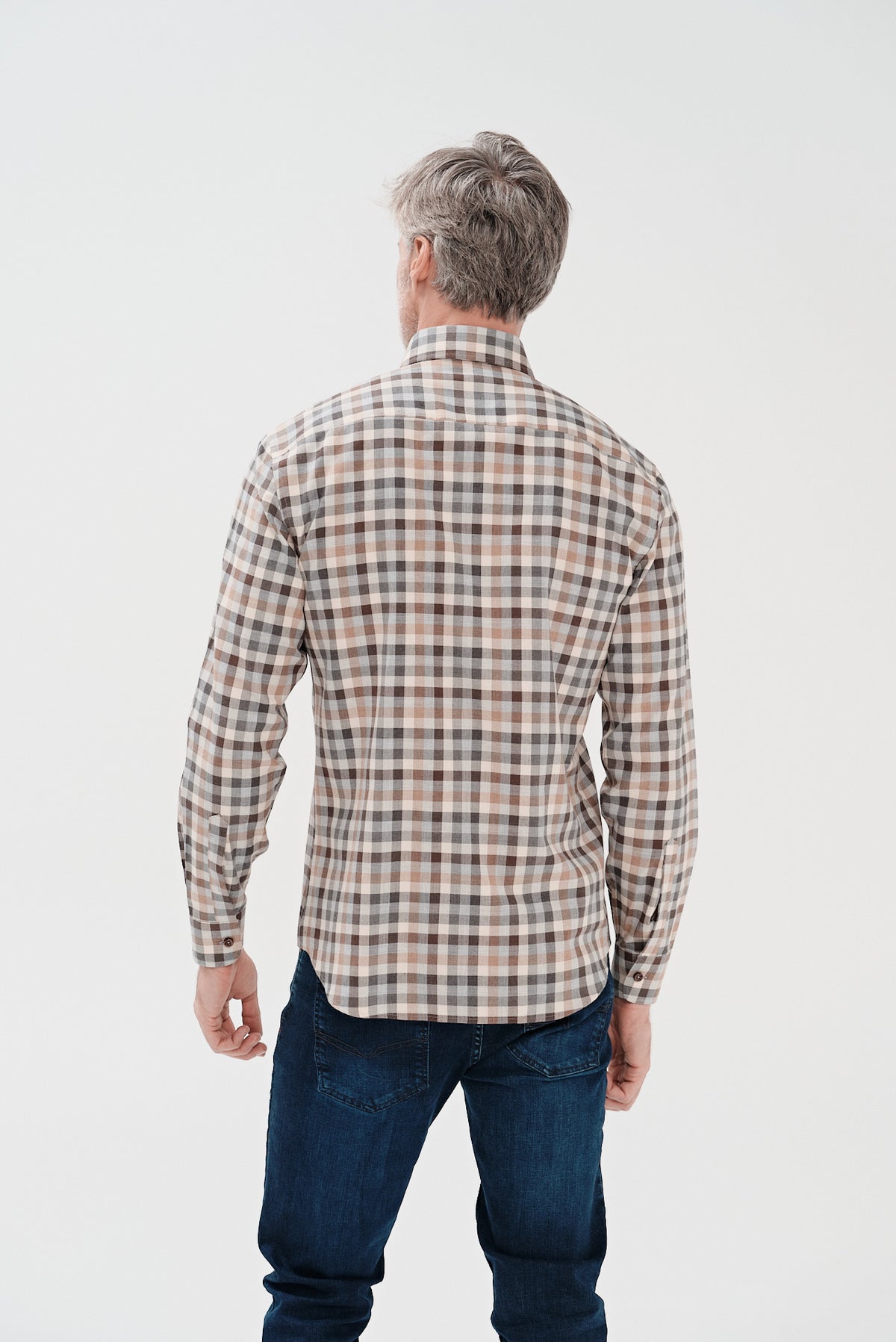ΑΝΔΡΙΚΟ ΚΑΡΟ ΣΚΟΥΡΟ ΜΠΕΖ ΠΟΥΚΑΜΙΣΟ PORTOBELLO'S ΜΕ BUTTON DOWN ΓΙΑΚΑ REGULAR FIT