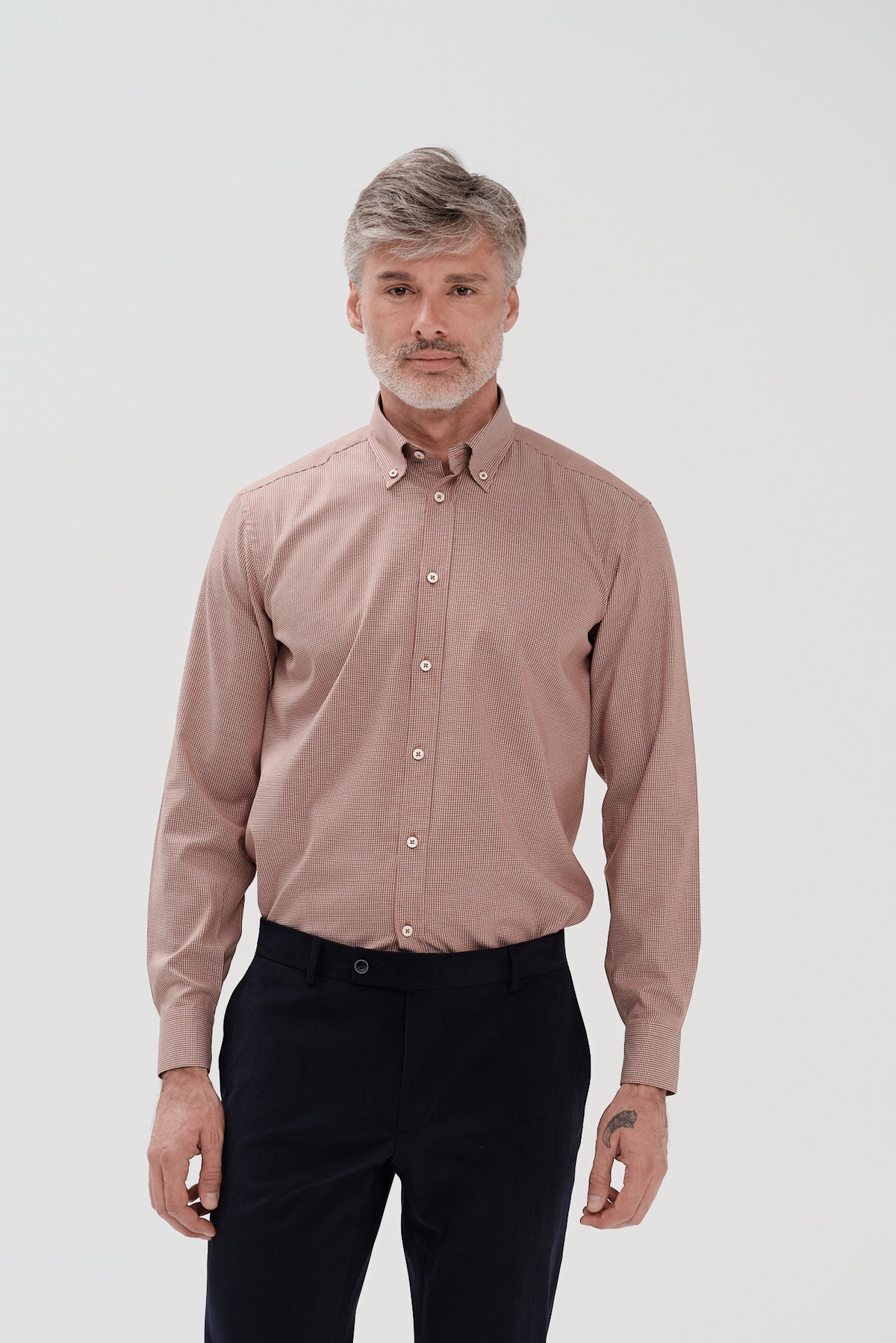 ΑΝΔΡΙΚΟ ΚΕΡΑΜΙΔΙ ΠΟΥΚΑΜΙΣΟ PORTOBELLO'S ΜΕ BUTTON DOWN ΓΙΑΚΑ ΚΑΙ ΜΙΚΡΟΣΧΕΔΙΟ REGULAR FIT