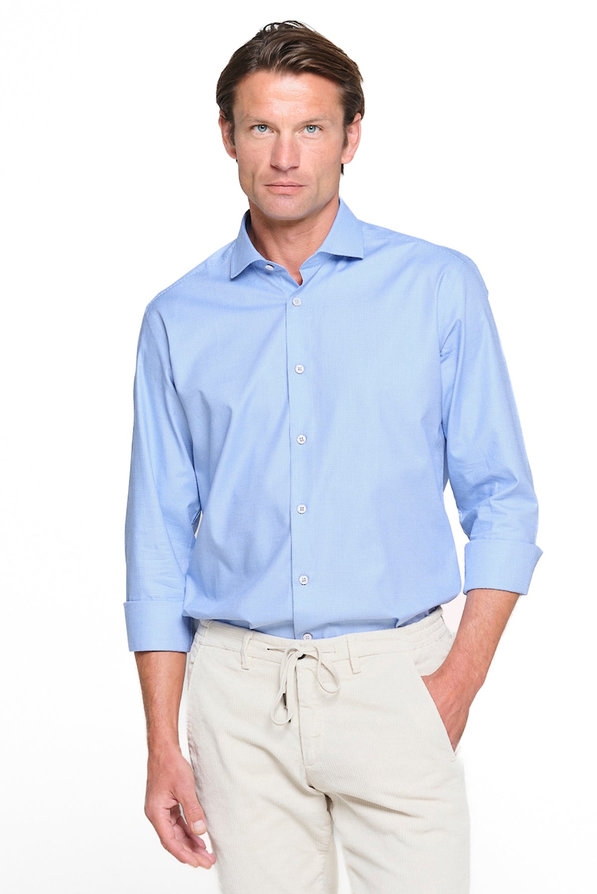 ΑΝΔΡΙΚΟ ΣΙΕΛ ΠΟΥΚΑΜΙΣΟ ΜΕ REX ΓΙΑΚΑ SLIM FIT PORTOBELLO'S