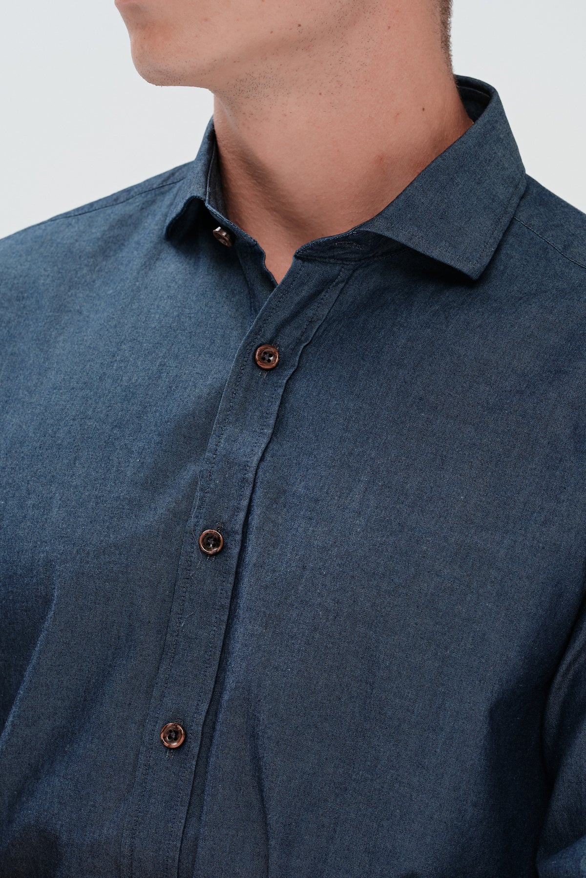 ΑΝΔΡΙΚΟ DENIM ΠΟΥΚΑΜΙΣΟ PORTOBELLO'S ΜΕ REX ΓΙΑΚΑ SLIM FIT