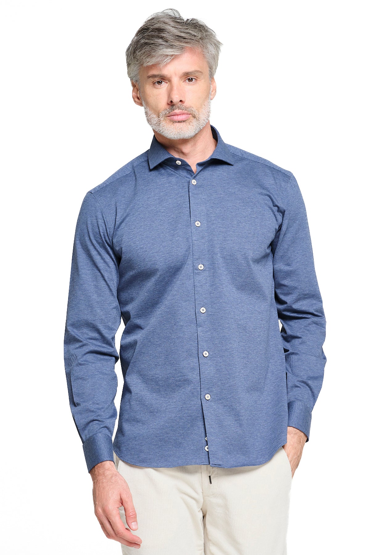 ΑΝΔΡΙΚΟ INDIGO ΠΟΥΚΑΜΙΣΟ ΜΕ REX ΓΙΑΚΑ REGULAR FIT PORTOBELLO'S