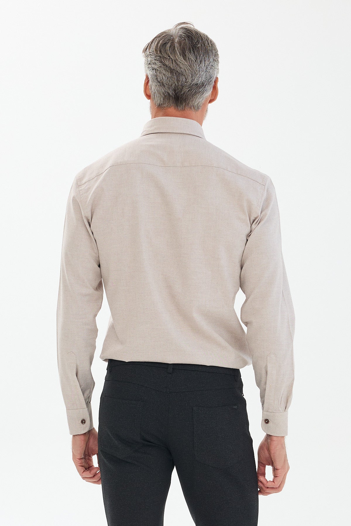ΑΝΔΡΙΚΟ ΠΟΥΚΑΜΙΣΟ ΣΕ ΜΠΕΖ ΧΡΩΜΑ REGULAR FIT PORTOBELLO'S ΜΕ BUTTON DOWN ΓΙΑΚΑ