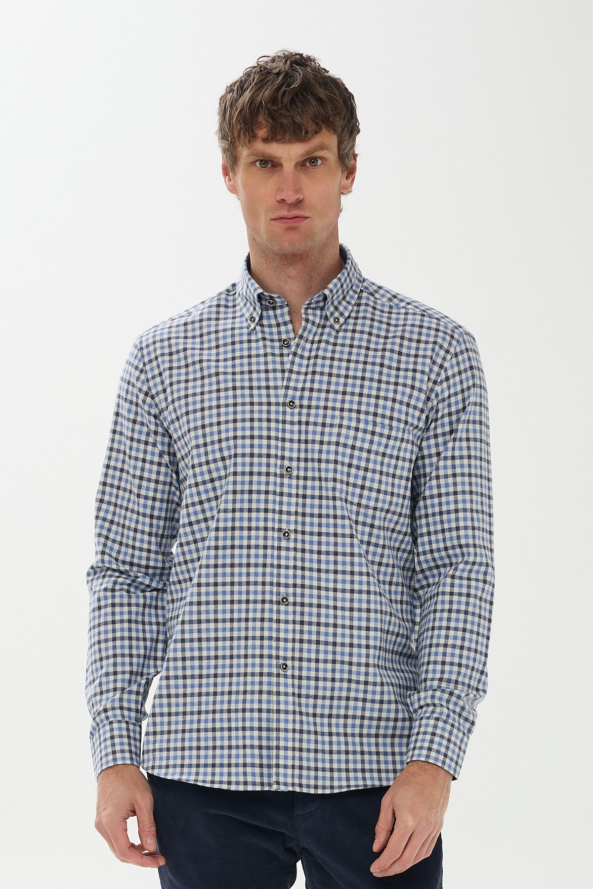 ΑΝΔΡΙΚΟ ΠΤΙ ΚΑΡΟ ΣΙΕΛ ΠΟΥΚΑΜΙΣΟ ΜΕ BUTTON DOWN ΓΙΑΚΑ REGULAR FIT PORTOBELLO'S