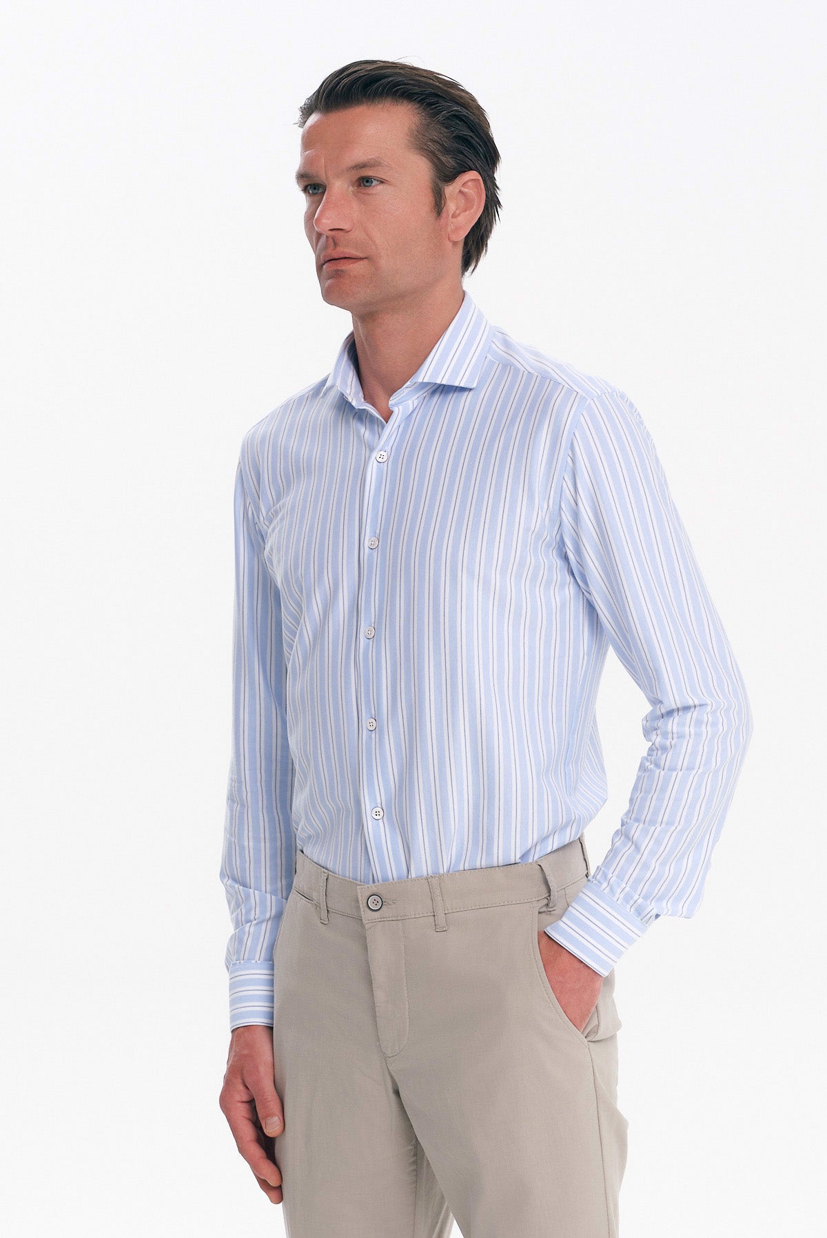 ΑΝΔΡΙΚΟ ΣΙΕΛ ΡΙΓΕ ΠΟΥΚΑΜΙΣΟ PORTOBELLO'S ΜΕ REX ΓΙΑΚΑ SLIM FIT