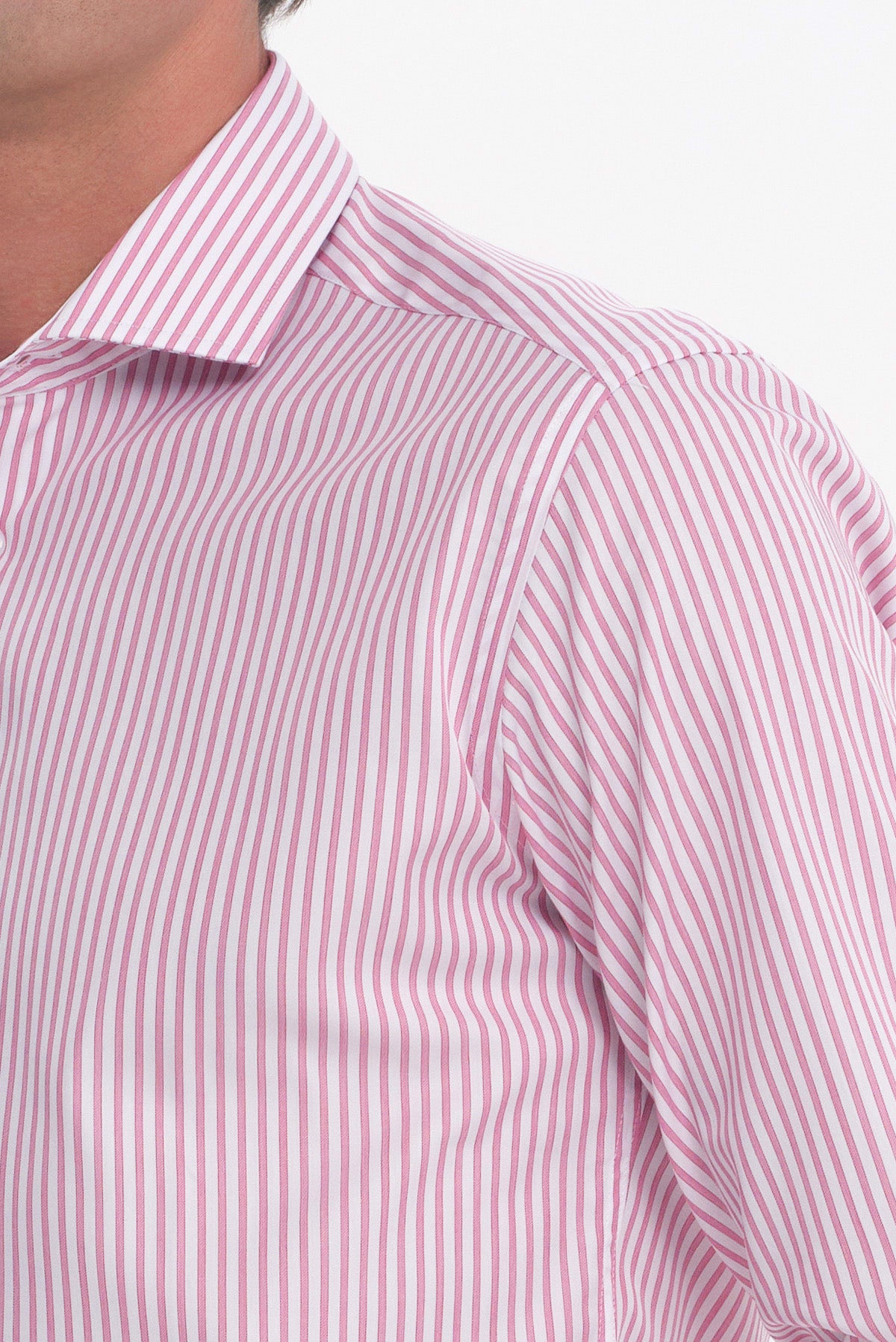 ΑΝΔΡΙΚΟ ΡΟΖ ΠΟΥΚΑΜΙΣΟ ΜΕ ΛΕΥΚΕΣ ΡΙΓΕΣ SLIM FIT PORTOBELLO'S ΚΑΙ REX ΓΙΑΚΑ
