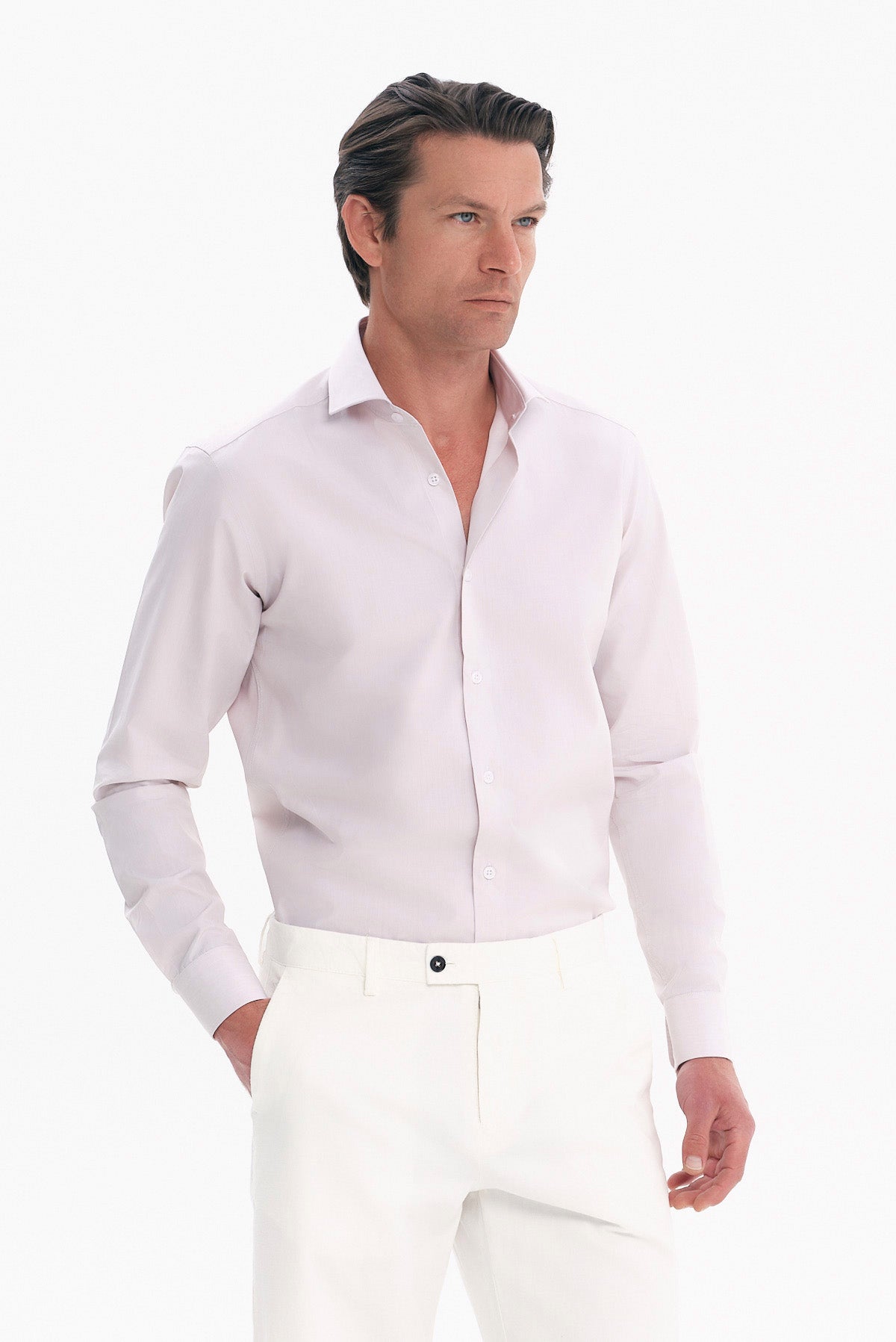 ΑΝΔΡΙΚΟ ΜΠΕΖ ΜΟΝΟΧΡΩΜΟ ΠΟΥΚΑΜΙΣΟ SLIM FIT PORTOBELLO'S ΜΕ REX ΓΙΑΚΑ