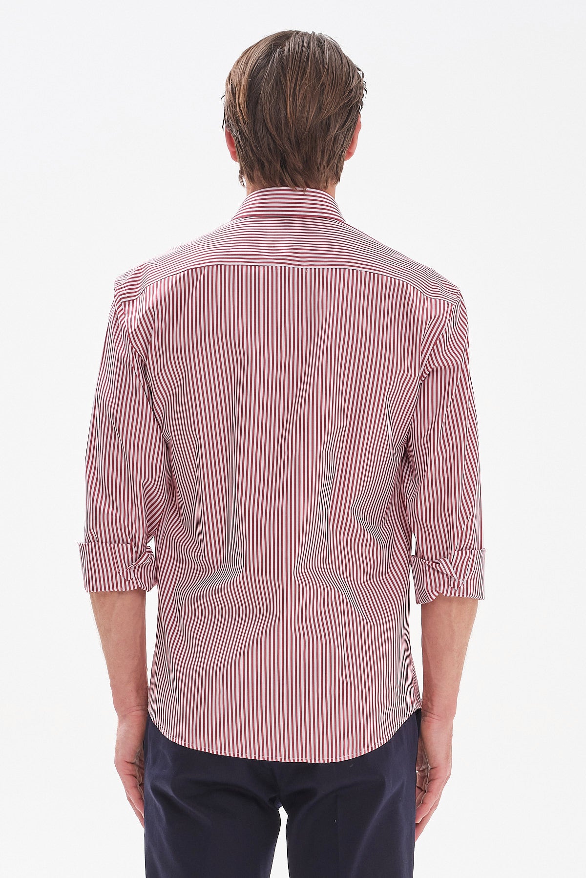 ΑΝΔΡΙΚΟ ΡΙΓΕ ΚΟΚΚΙΝΟ ΠΟΥΚΑΜΙΣΟ PORTOBELLO'S REGULAR FIT ΜΕ BUTTON DOWN ΓΙΑΚΑ