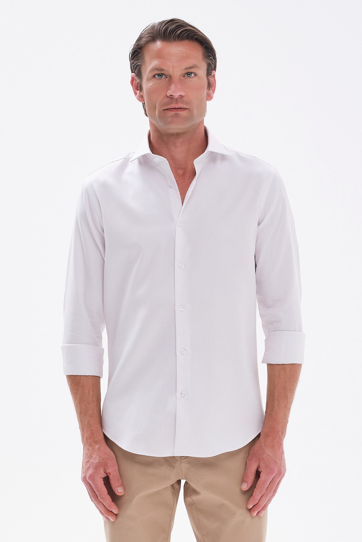 ΑΝΔΡΙΚΟ ΜΠΕΖ ΑΝΟΙΚΤΟ ΠΟΥΚΑΜΙΣΟ PORTOBELLO'S SLIM FIT ΜΕ REX ΓΙΑΚΑ