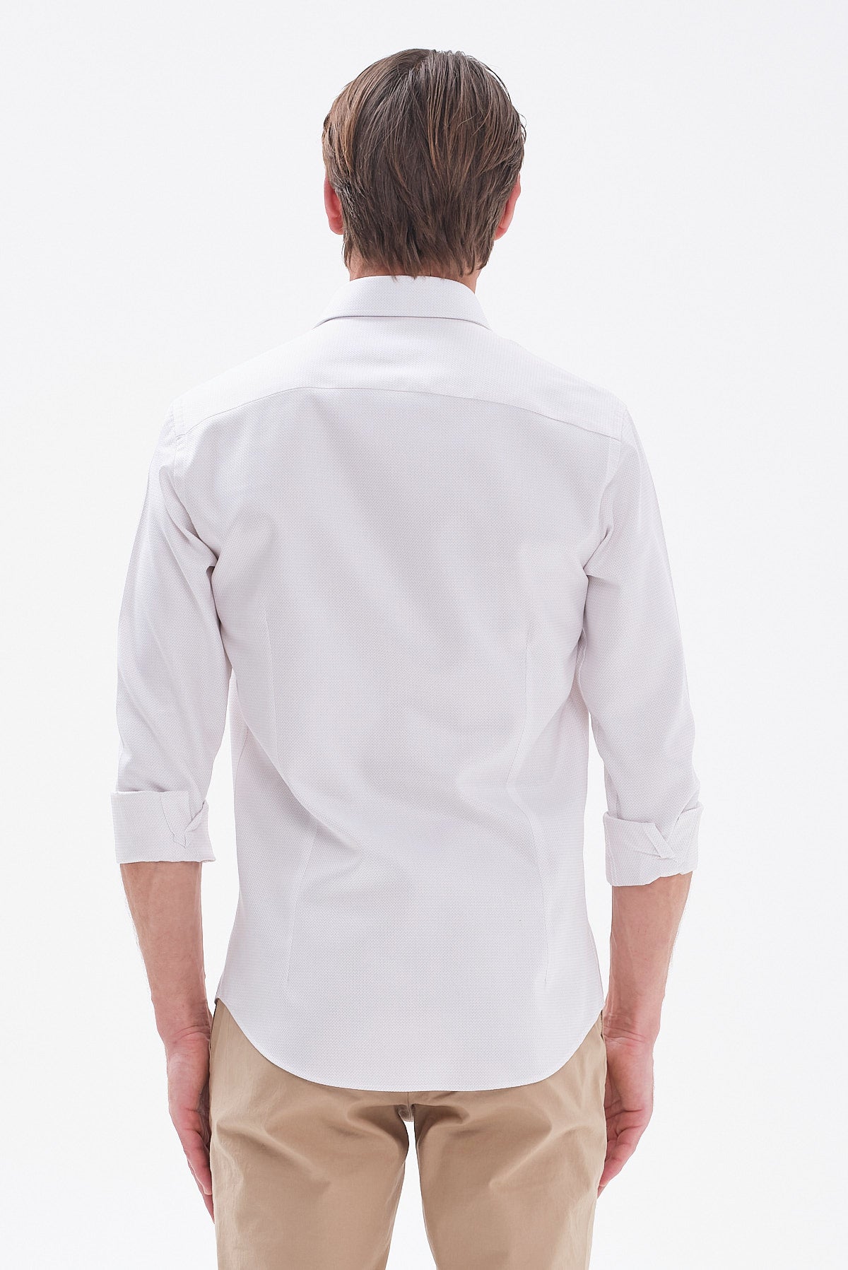ΑΝΔΡΙΚΟ ΜΠΕΖ ΑΝΟΙΚΤΟ ΠΟΥΚΑΜΙΣΟ PORTOBELLO'S SLIM FIT ΜΕ REX ΓΙΑΚΑ