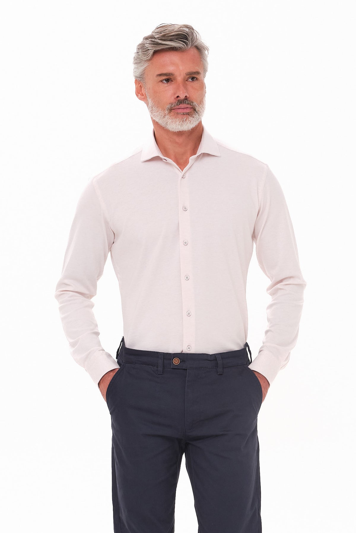 ΑΝΔΡΙΚΟ ΡΟΖ ΑΝΟΙΧΤΟ ΠΟΥΚΑΜΙΣΟ PORTOBELLO'S ΜΕ REX ΓΙΑΚΑ SLIM FIT