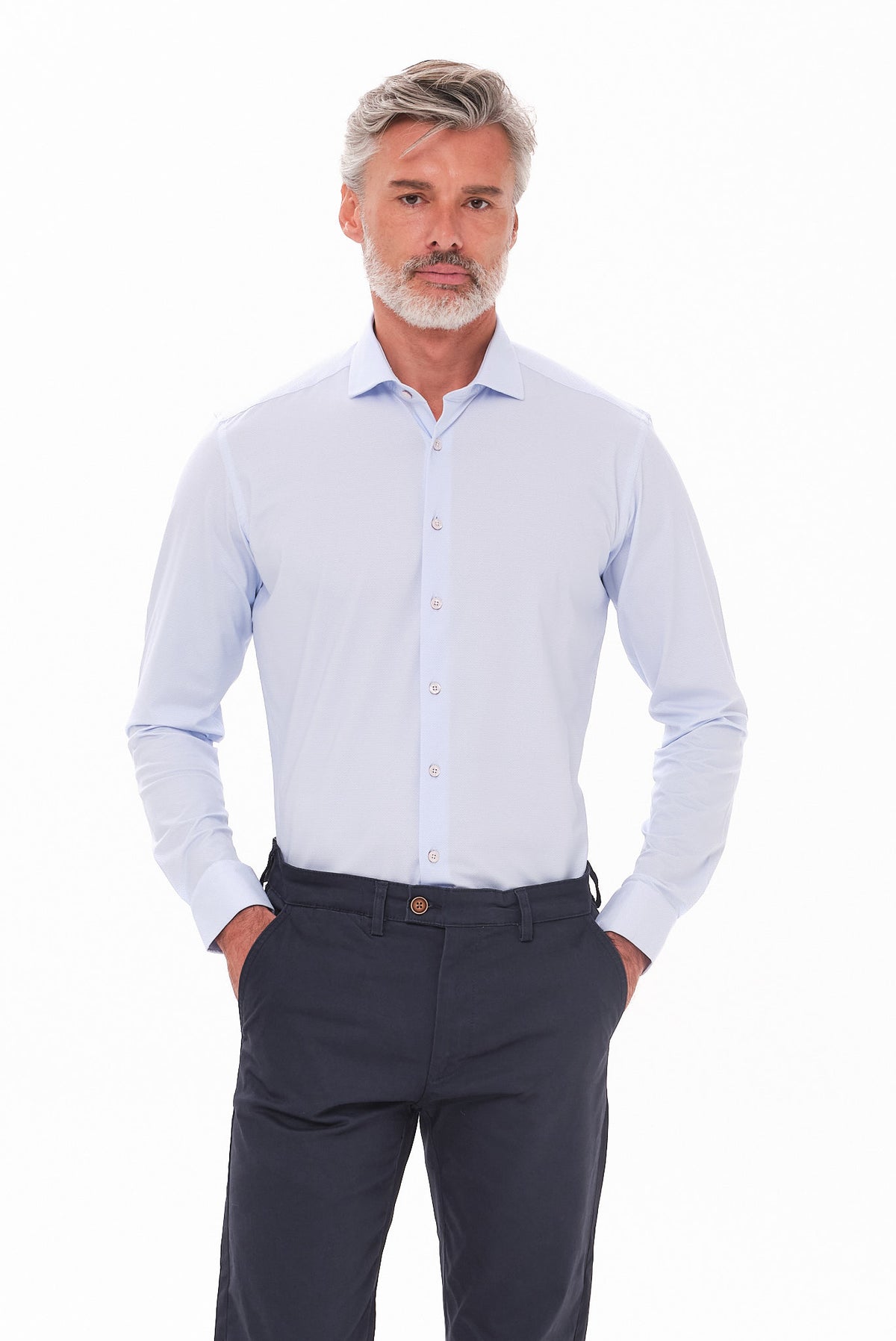 ΑΝΔΡΙΚΟ ΣΙΕΛ ΠΟΥΚΑΜΙΣΟ PORTOBELLO'S ΜΕ REX ΓΙΑΚΑ SLIM FIT