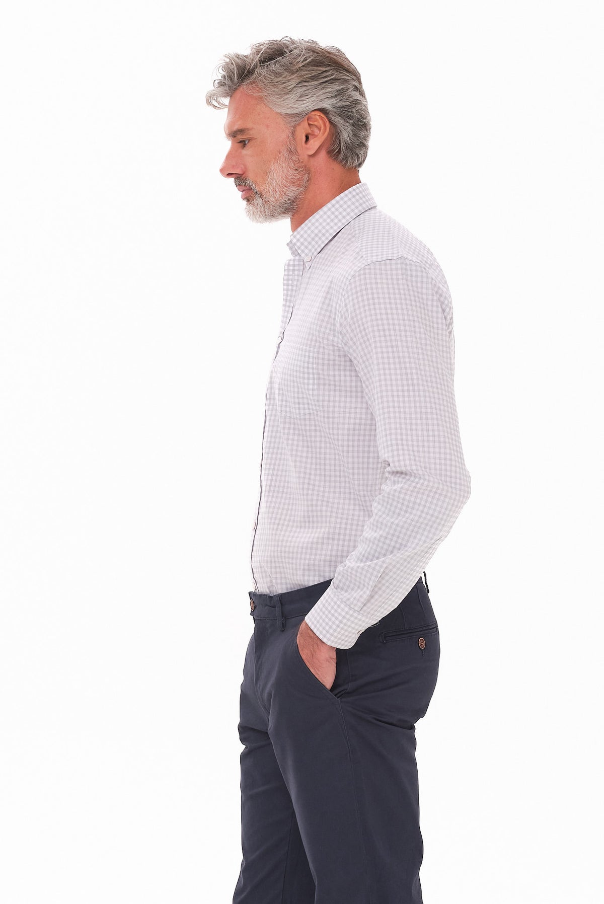 ΑΝΔΡΙΚΟ ΓΚΡΙ ΑΝΟΙΧΤΟ ΠΟΥΚΑΜΙΣΟ PORTOBELLO'S ME BUTTON DOWN ΓΙΑΚΑ REGULAR FIT