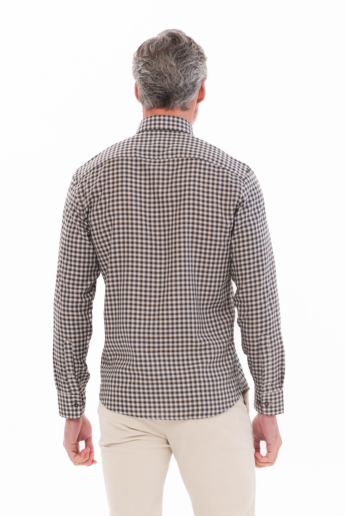 ΑΝΔΡΙΚΟ ΓΚΡΙ ΚΑΡΟ ΠΟΥΚΑΜΙΣΟ PORTOBELLO'S ME BUTTON DOWN ΓΙΑΚΑ REGULAR FIT