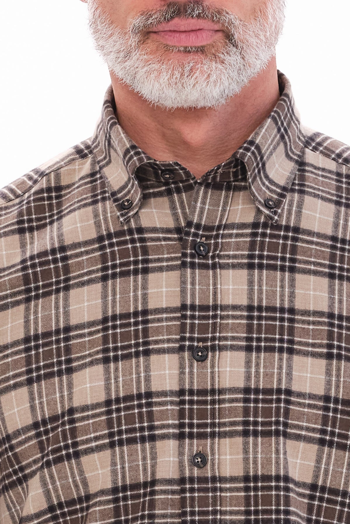 ΑΝΔΡΙΚΟ ΜΠΕΖ ΣΚΟΥΡΟ ΚΑΡΟ ΠΟΥΚΑΜΙΣΟ PORTOBELLO'S ME BUTTON DOWN ΓΙΑΚΑ REGULAR FIT