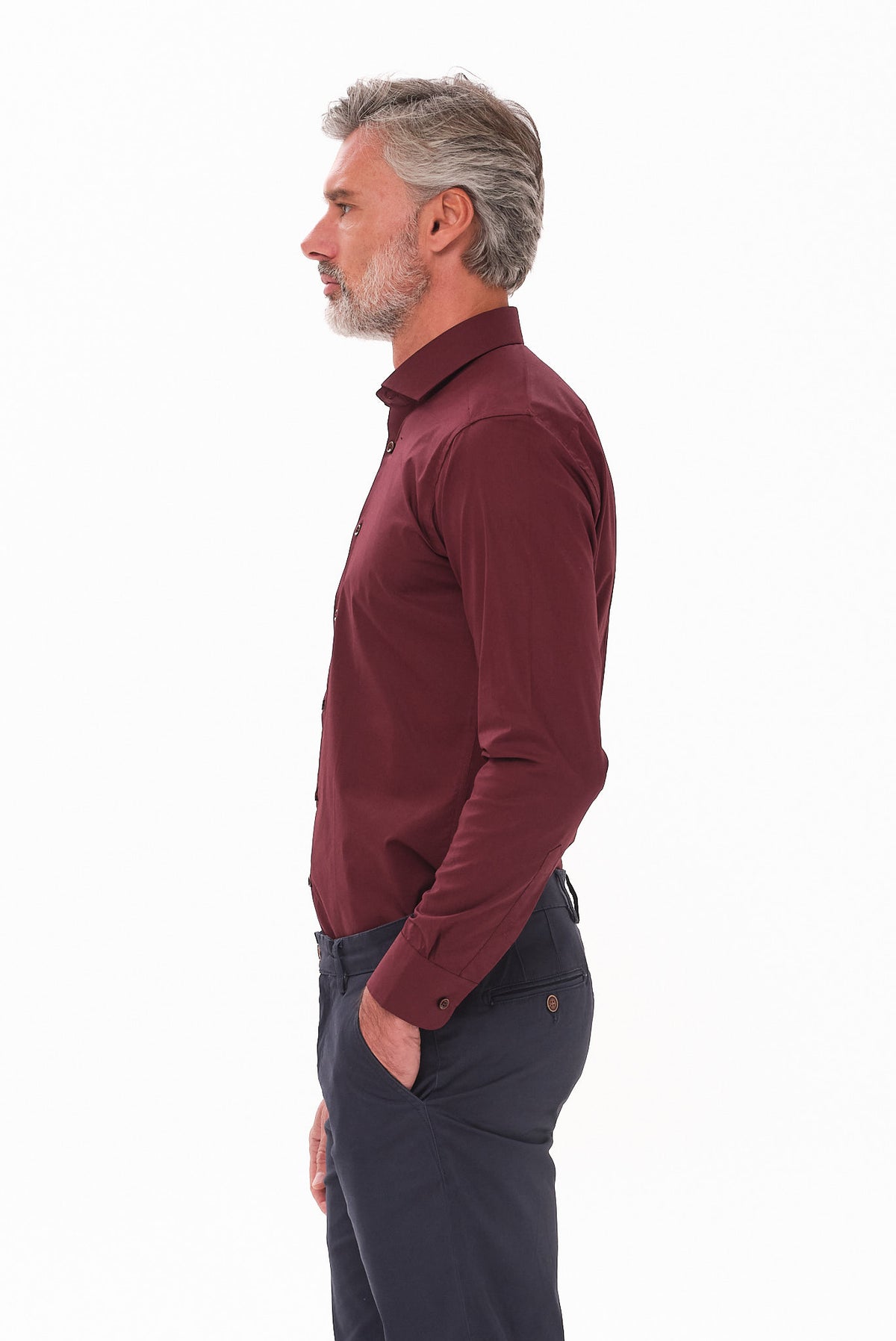 ΑΝΔΡΙΚΟ ΜΠΟΡΝΤΟ ΠΟΥΚΑΜΙΣΟ PORTOBELLO'S ΜΕ REX ΓΙΑΚΑ SLIM FIT
