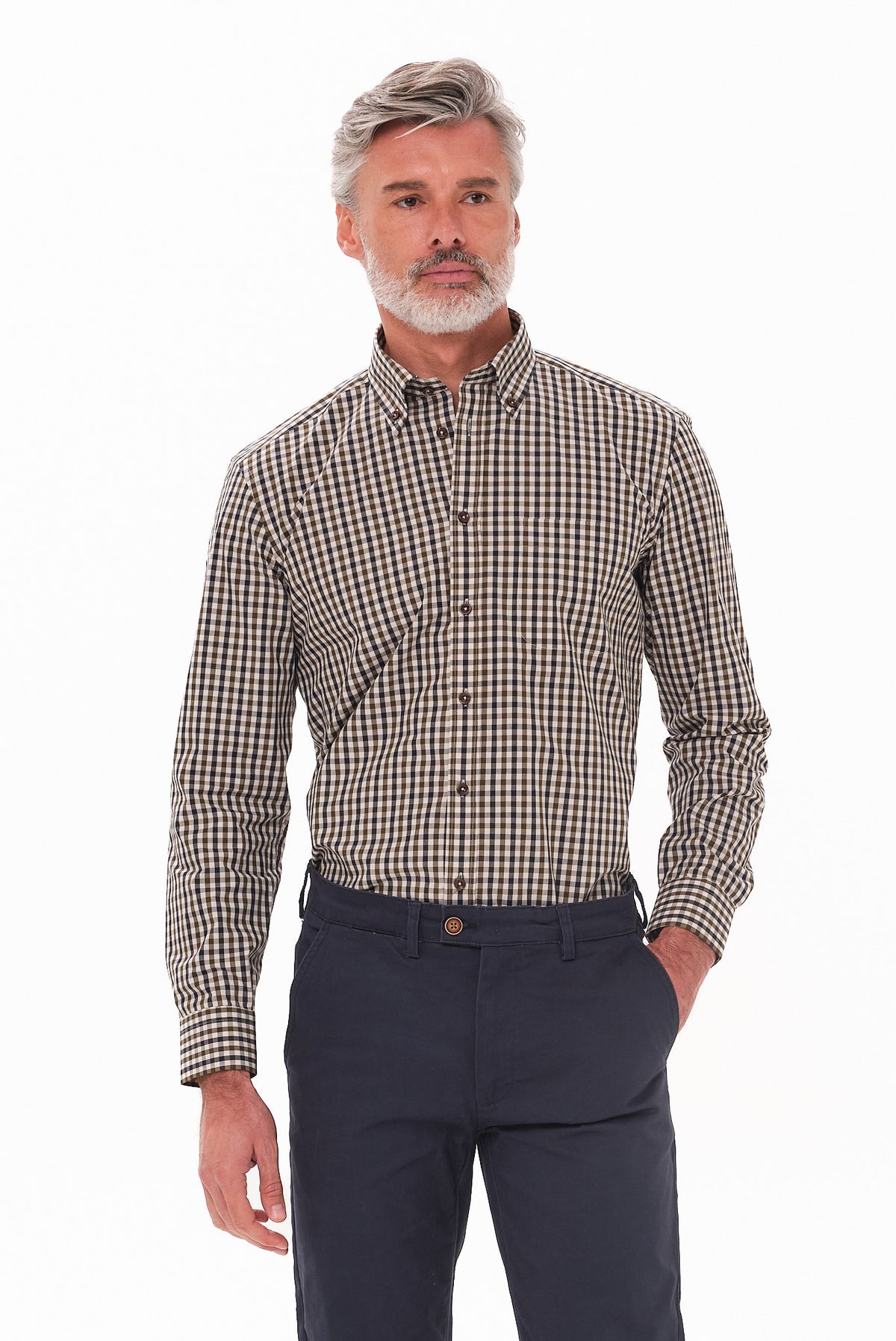 ΑΝΔΡΙΚΟ ΛΑΔΙ ΚΑΡΟ ΠΟΥΚΑΜΙΣΟ PORTOBELLO'S ME BUTTON DOWN ΓΙΑΚΑ REGULAR FIT