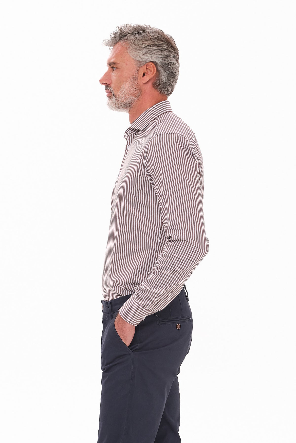 ΑΝΔΡΙΚΟ ΚΑΦΕ ΡΙΓΕ ΠΟΥΚΑΜΙΣΟ PORTOBELLO'S ΜΕ REX ΓΙΑΚΑ SLIM FIT