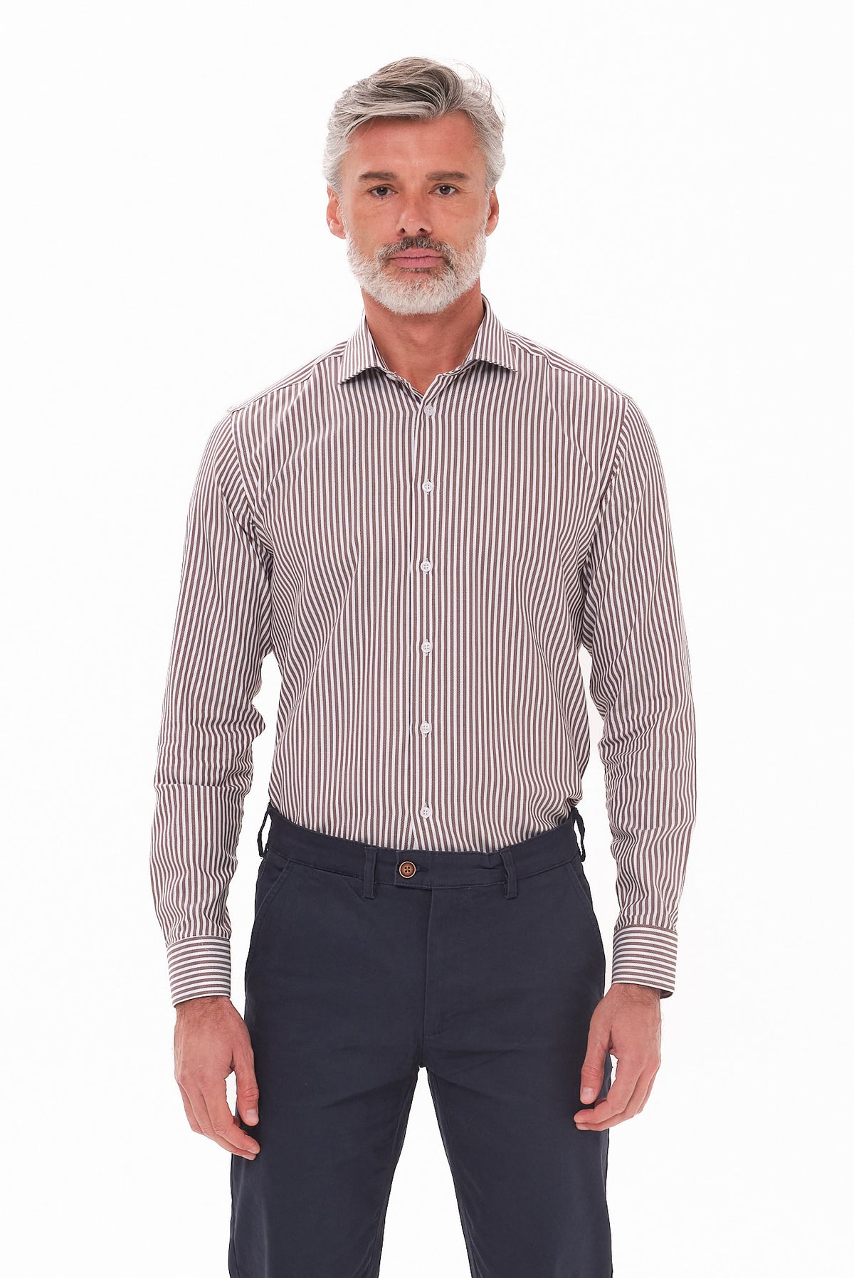 ΑΝΔΡΙΚΟ ΚΑΦΕ ΡΙΓΕ ΠΟΥΚΑΜΙΣΟ PORTOBELLO'S ΜΕ REX ΓΙΑΚΑ SLIM FIT