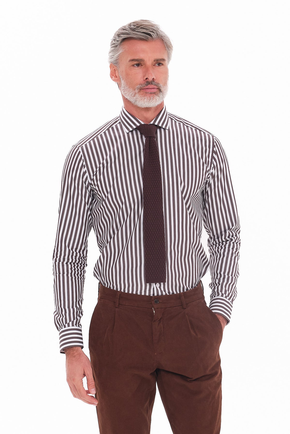 ΑΝΔΡΙΚΟ ΡΙΓΕ ΚΑΦΕ ΠΟΥΚΑΜΙΣΟ PORTOBELLO'S ΜΕ REX ΓΙΑΚΑ SLIM FIT