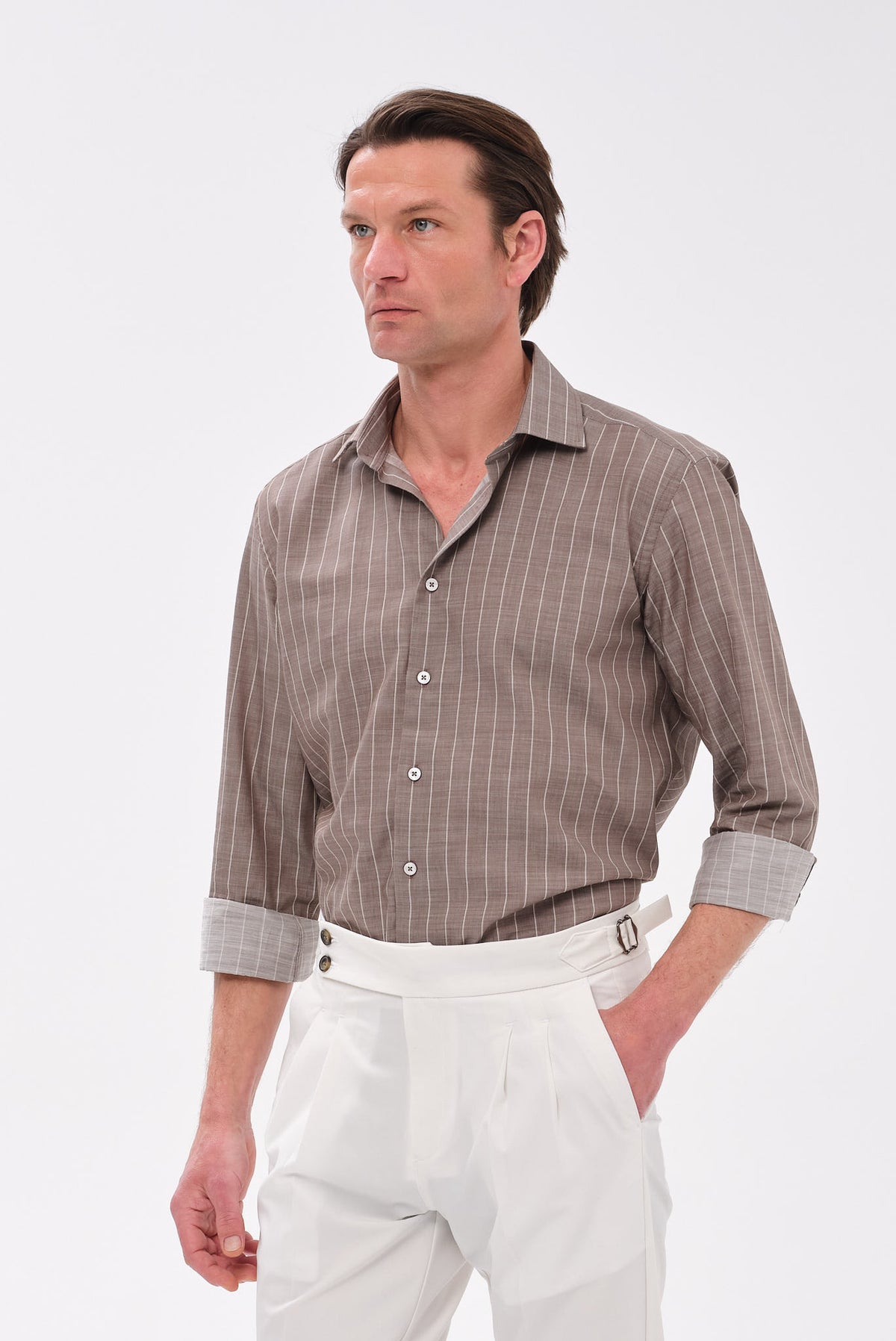 ΑΝΔΡΙΚΟ ΡΙΓΕ ΚΑΦΕ ΠΟΥΚΑΜΙΣΟ PORTOBELLO'S ΜΕ REX STAR ΓΙΑΚΑ REGULAR FIT