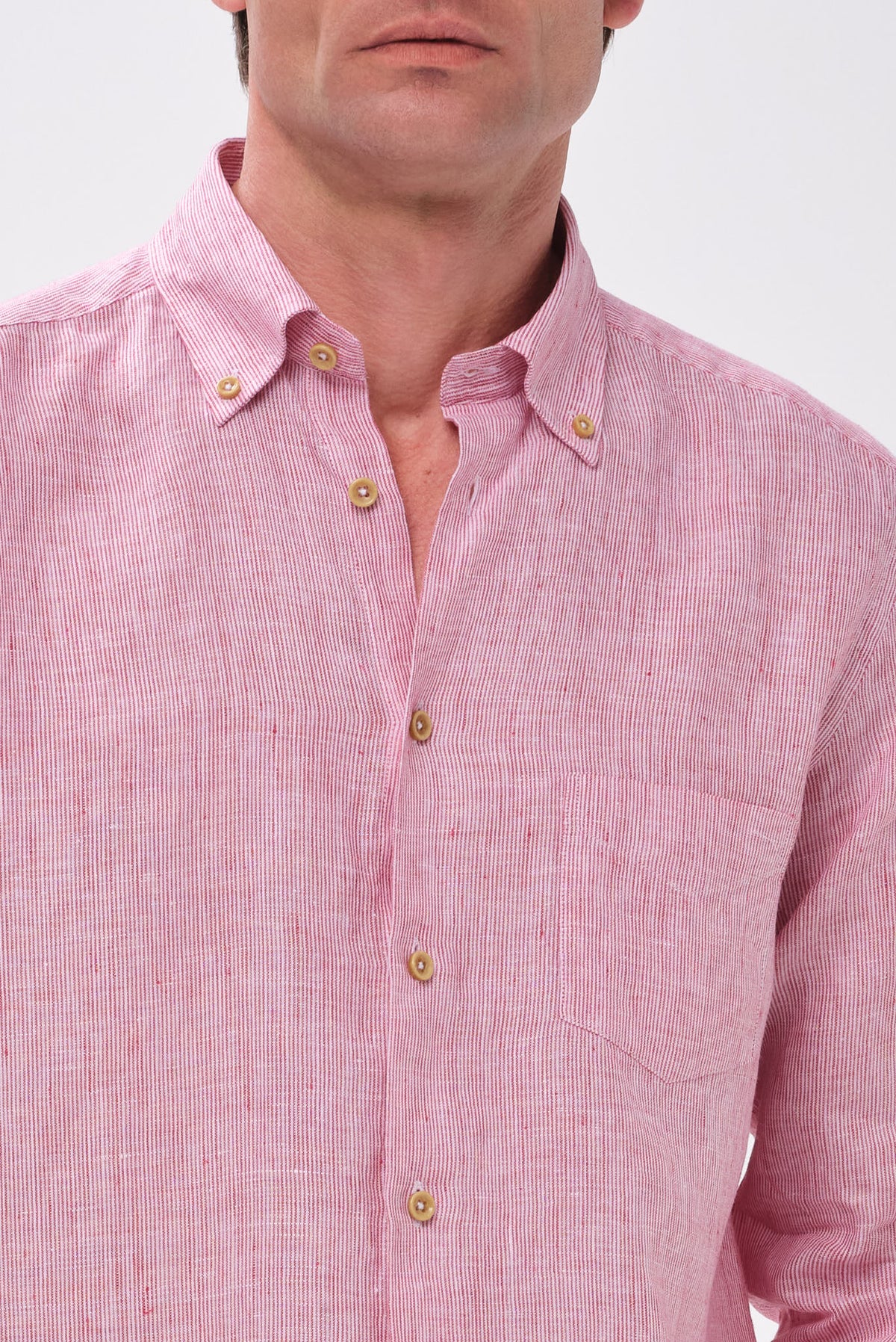 ΑΝΔΡΙΚΟ ΛΙΝΟ ΜΠΟΡΝΤΟ ΠΟΥΚΑΜΙΣΟ PORTOBELLO'S ME BUTTON DOWN ΓΙΑΚΑ MODERN FIT