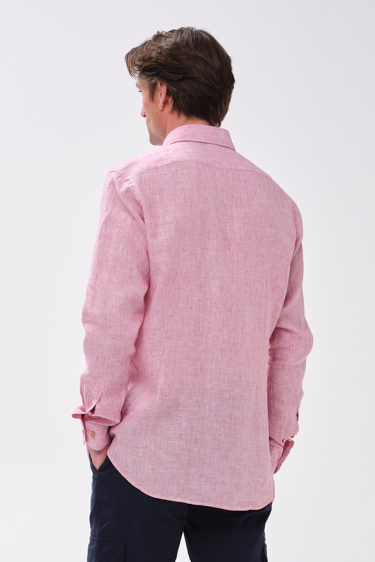 ΑΝΔΡΙΚΟ ΛΙΝΟ ΜΠΟΡΝΤΟ ΠΟΥΚΑΜΙΣΟ PORTOBELLO'S ME BUTTON DOWN ΓΙΑΚΑ MODERN FIT