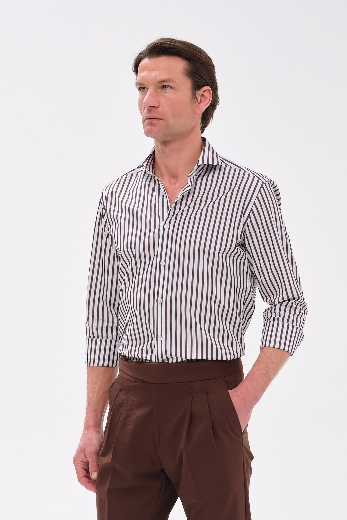ΑΝΔΡΙΚΟ ΡΙΓΕ ΚΑΦΕ ΠΟΥΚΑΜΙΣΟ PORTOBELLO'S ΜΕ REX ΓΙΑΚΑ SLIM FIT