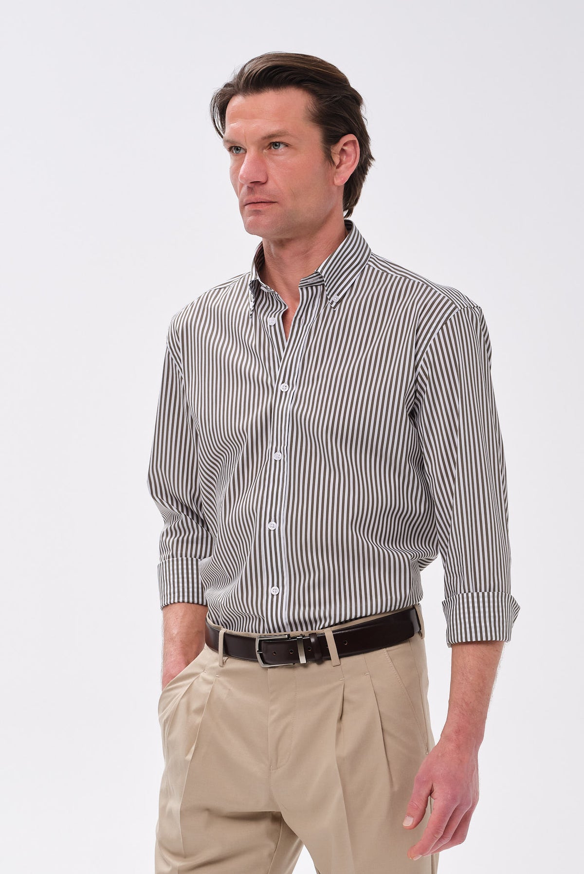 ΑΝΔΡΙΚΟ ΡΙΓΕ ΛΑΔΙ ΠΟΥΚΑΜΙΣΟ PORTOBELLO'S ΜΕ BUTTON DOWN ΓΙΑΚΑ REGULAR FIT