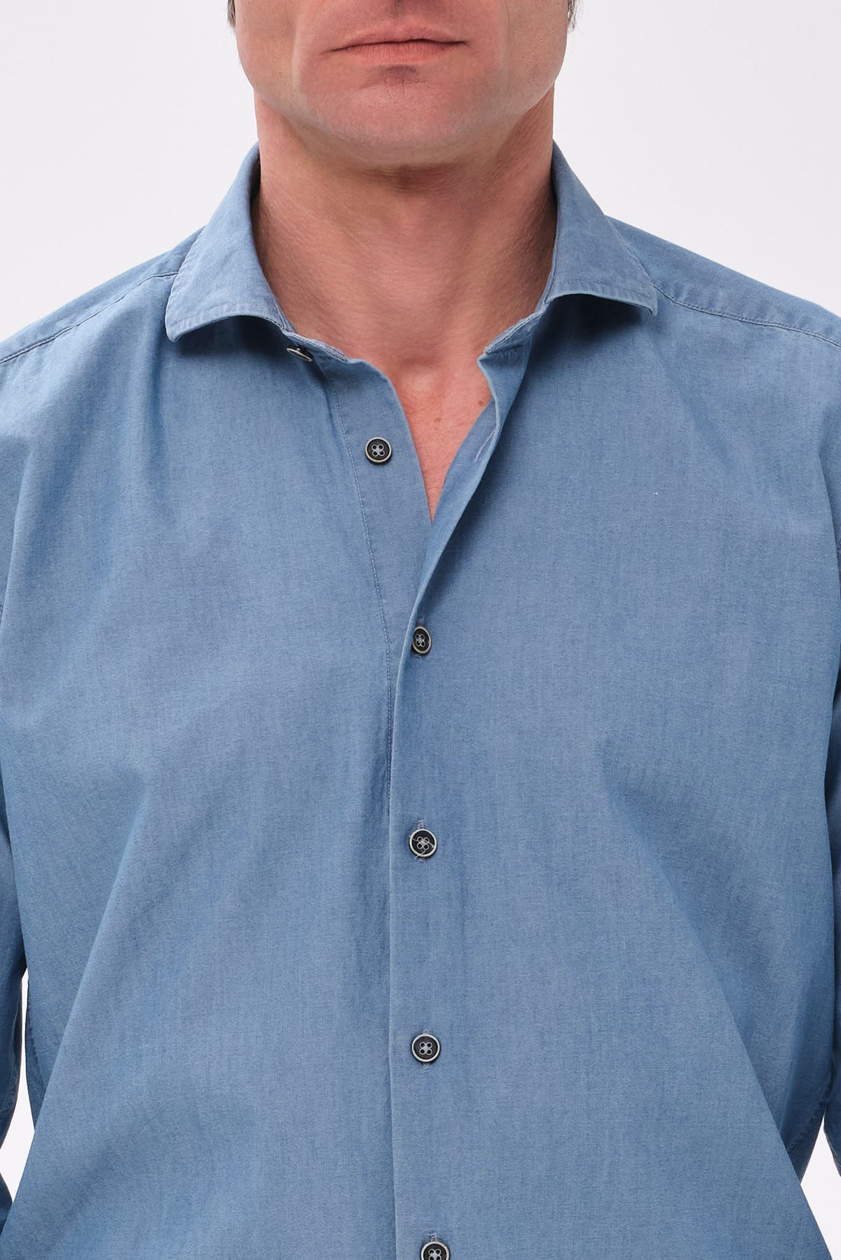 ΑΝΔΡΙΚΟ JEAN ΜΠΛΕ ΠΟΥΚΑΜΙΣΟ PORTOBELLO'S ΜΕ REX ΓΙΑΚΑ SLIM FIT