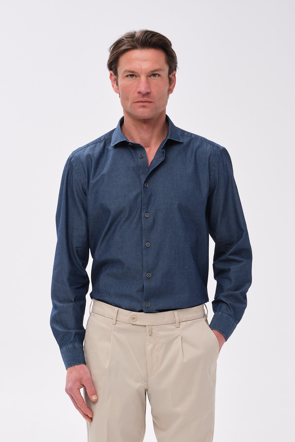ΑΝΔΡΙΚΟ JEAN ΠΟΥΚΑΜΙΣΟ PORTOBELLO'S ΜΕ REX ΓΙΑΚΑ REGULAR FIT