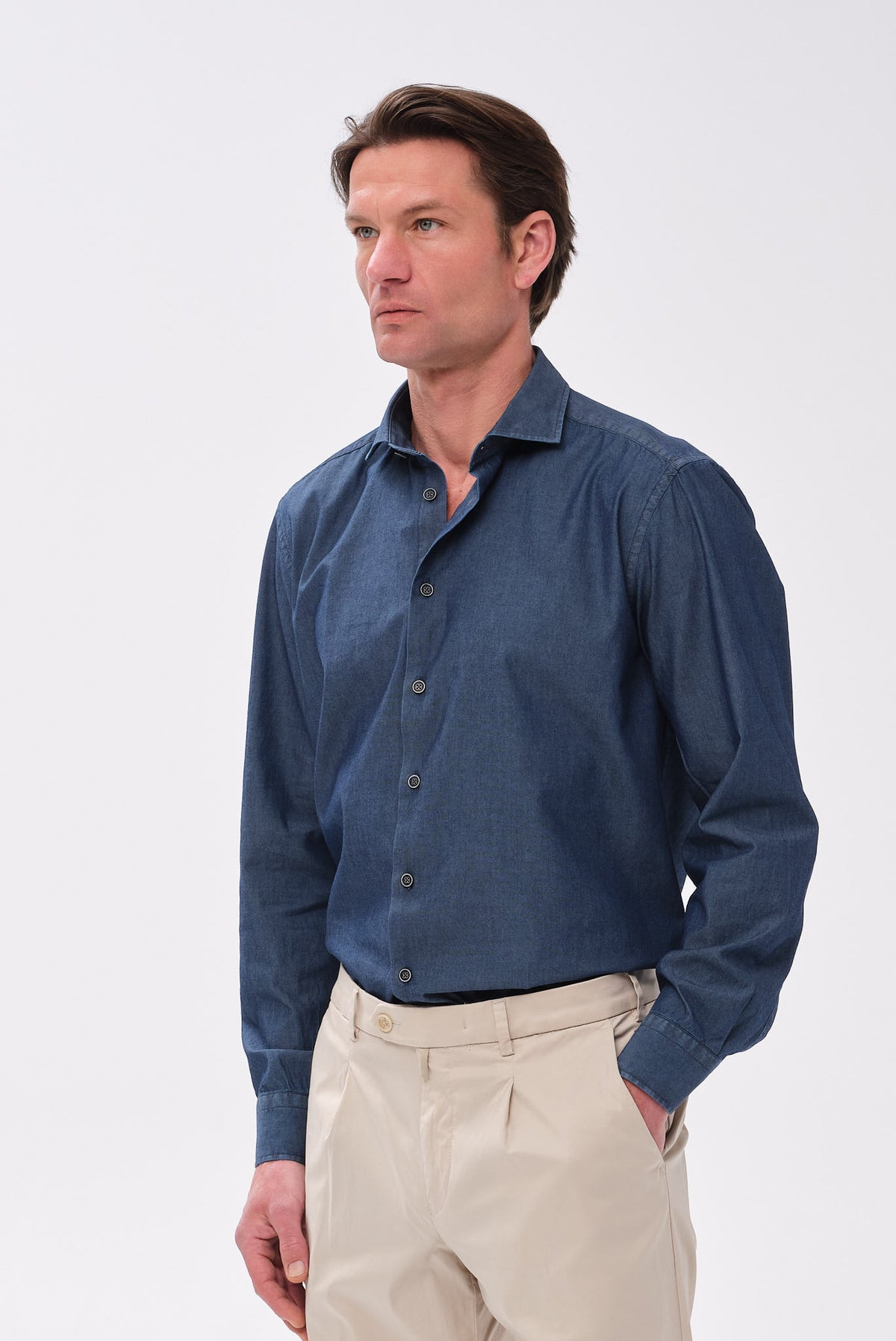 ΑΝΔΡΙΚΟ JEAN ΠΟΥΚΑΜΙΣΟ PORTOBELLO'S ΜΕ REX ΓΙΑΚΑ REGULAR FIT