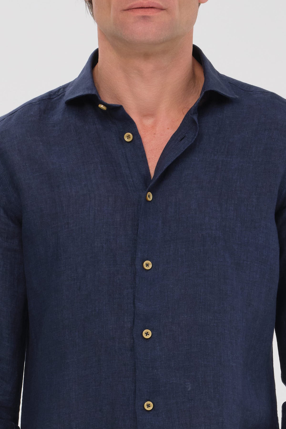 ΑΝΔΡΙΚΟ ΛΙΝΟ ΜΠΛΕ  ΠΟΥΚΑΜΙΣΟ PORTOBELLO'S ME REX ΓΙΑΚΑ MODERN FIT
