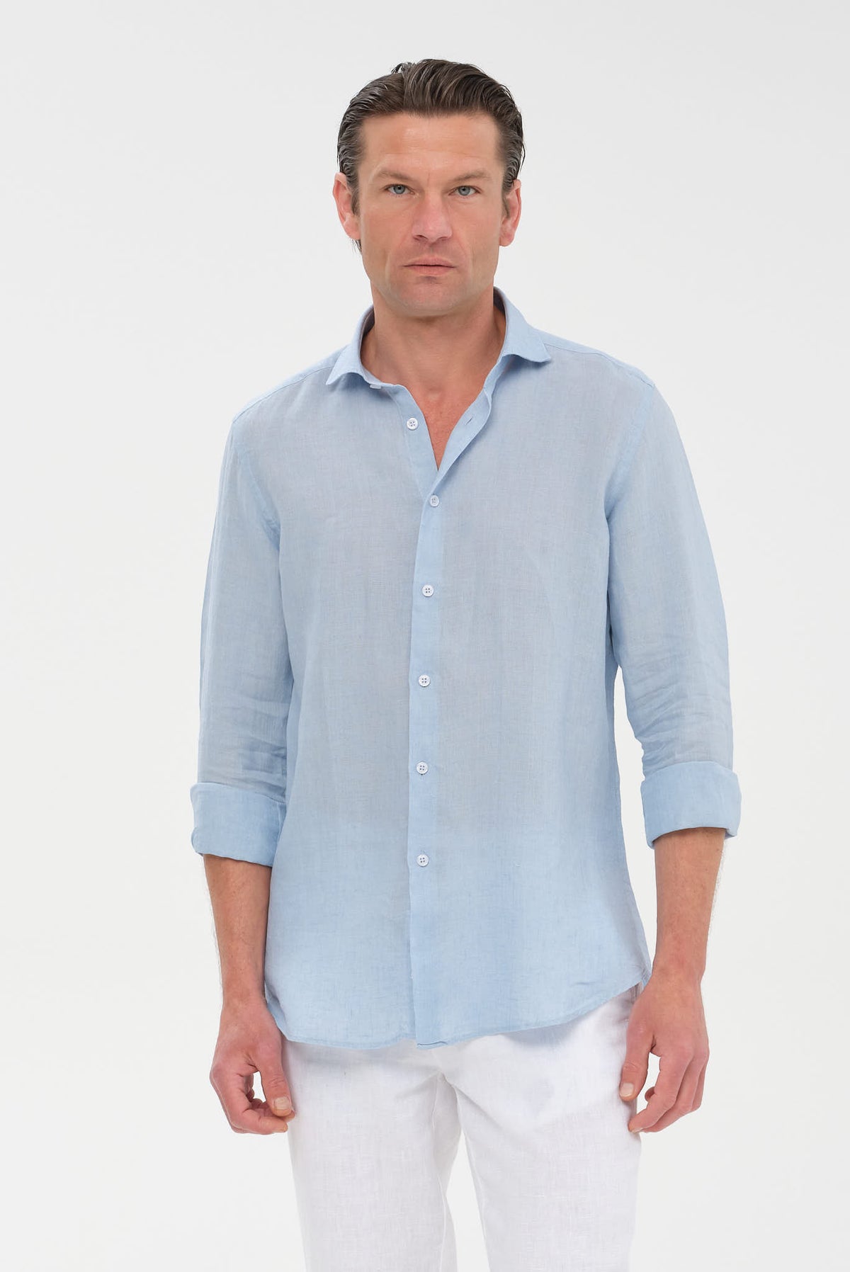 ΑΝΔΡΙΚΟ ΛΙΝΟ ΣΙΕΛ ΠΟΥΚΑΜΙΣΟ PORTOBELLO'S ME REX ΓΙΑΚΑ MODERN FIT