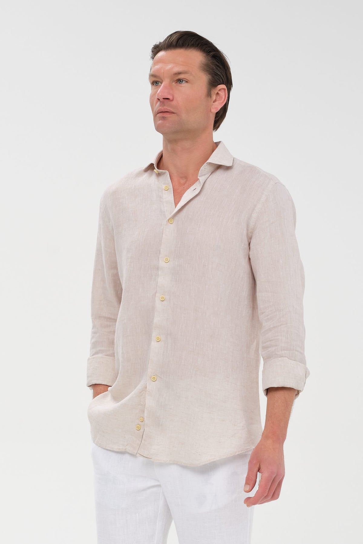 ΑΝΔΡΙΚΟ ΛΙΝΟ ΜΠΕΖ ΠΟΥΚΑΜΙΣΟ PORTOBELLO'S ME REX ΓΙΑΚΑ MODERN FIT
