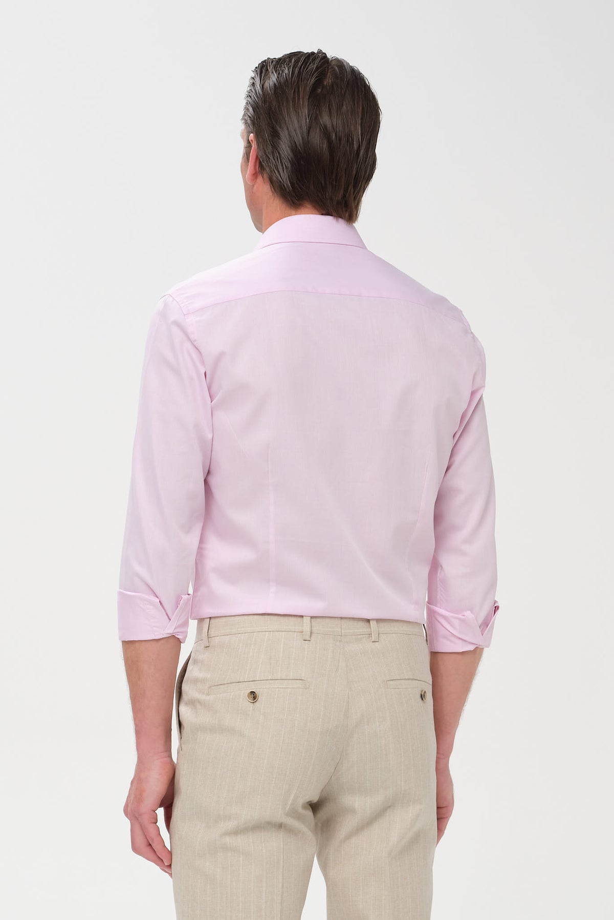 ΑΝΔΡΙΚΟ ΠΟΥΚΑΜΙΣΟ PORTOBELLO'S ΣΕ ΡΟΖ ΧΡΩΜΑ ΜΕ REX ΓΙΑΚΑ SLIM FIT
