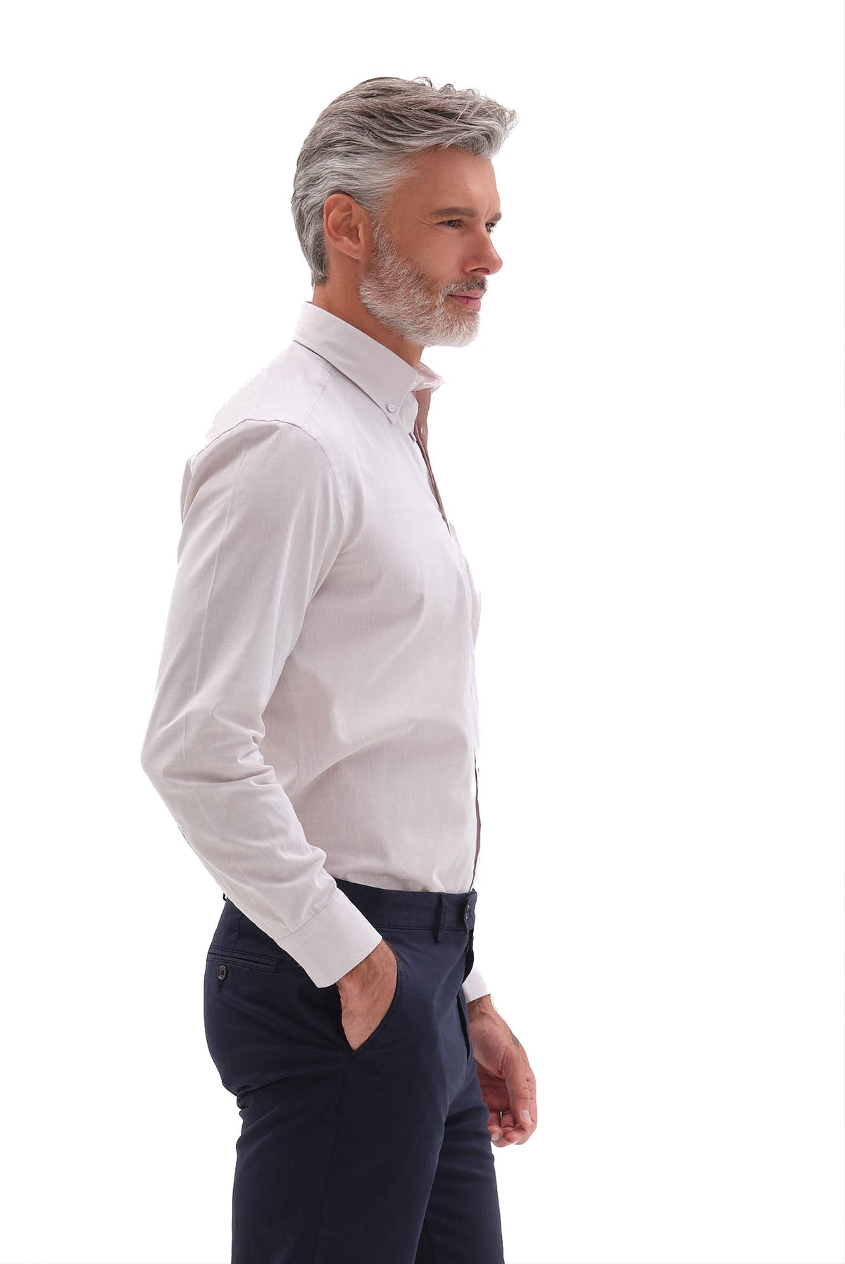 ΑΝΔΡΙΚΟ ΜΠΕΖ ΣΚΟΥΡΟ ΠΟΥΚΑΜΙΣΟ PORTOBELLO'S ΜΕ BUTTON DOWN ΓΙΑΚΑ REGULAR FIT
