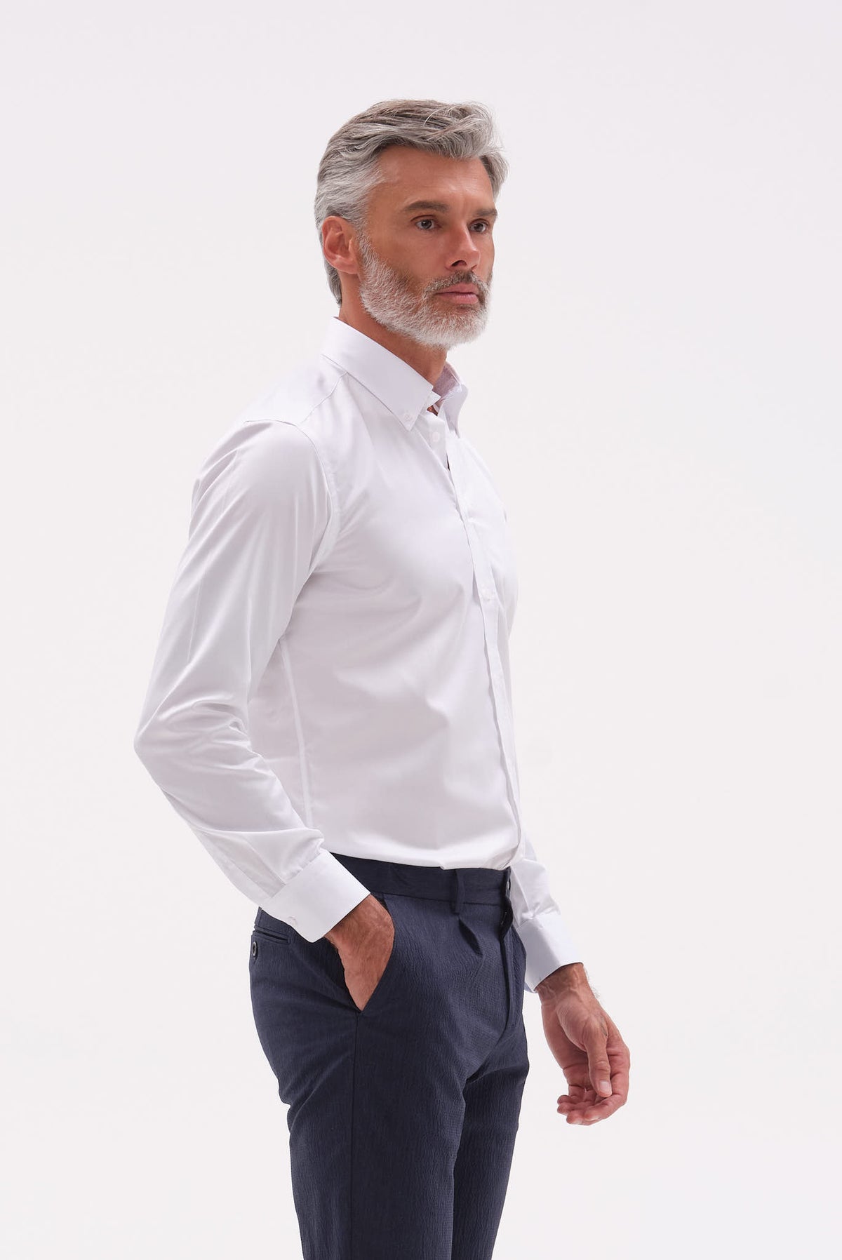 ΑΝΔΡΙΚΟ ΛΕΥΚΟ ΠΟΥΚΑΜΙΣΟ PORTOBELLO'S ΜΕ BUTTON DOWN ΓΙΑΚΑ REGULAR FIT