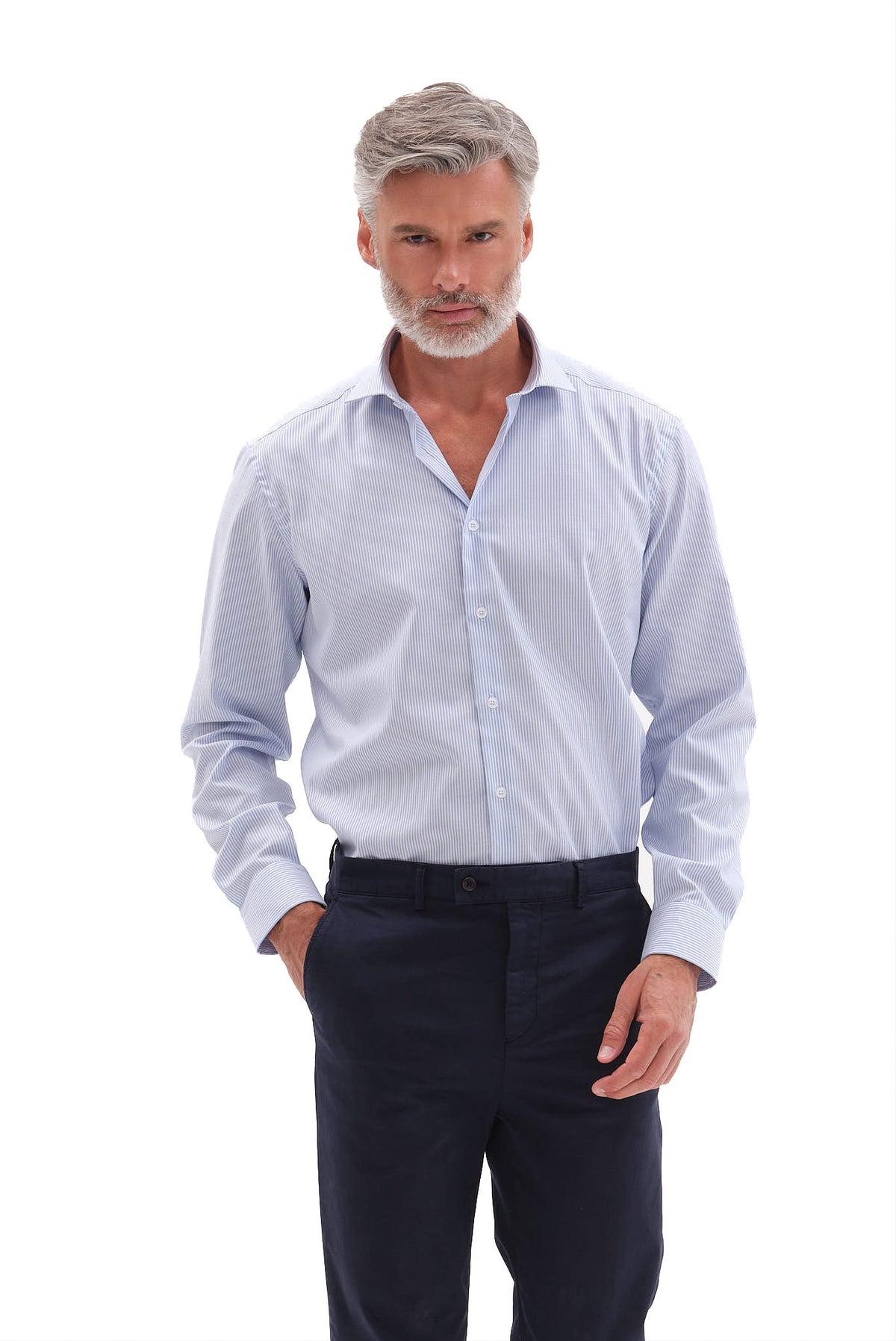 ΑΝΔΡΙΚΟ ΠΟΥΚΑΜΙΣΟ ΣΙΕΛ PORTOBELLO'S ME REX ΓΙΑΚΑ REGULAR FIT